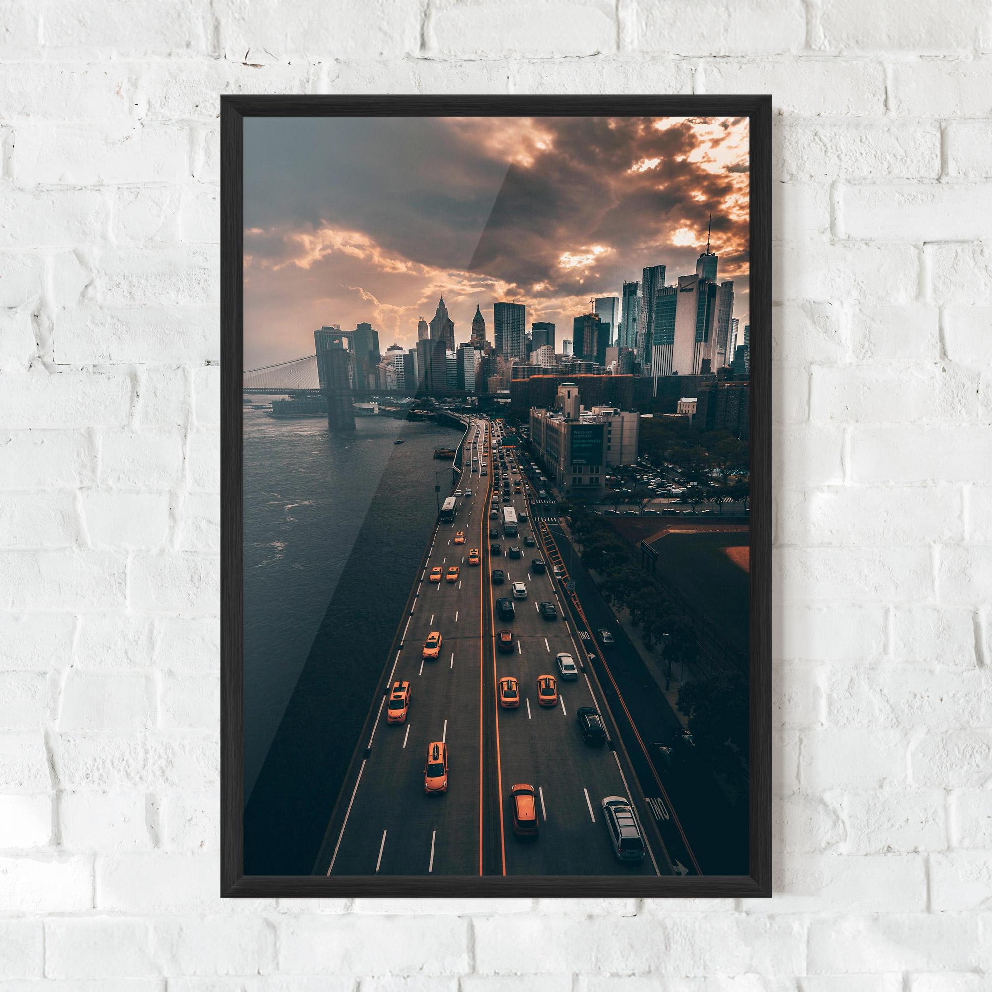 Plakat w Ramie Above City mockup 0