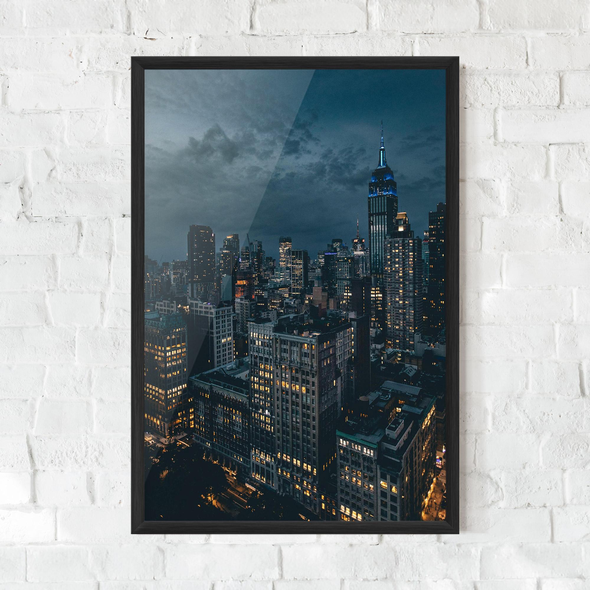 Plakat w Ramie City Night mockup 0