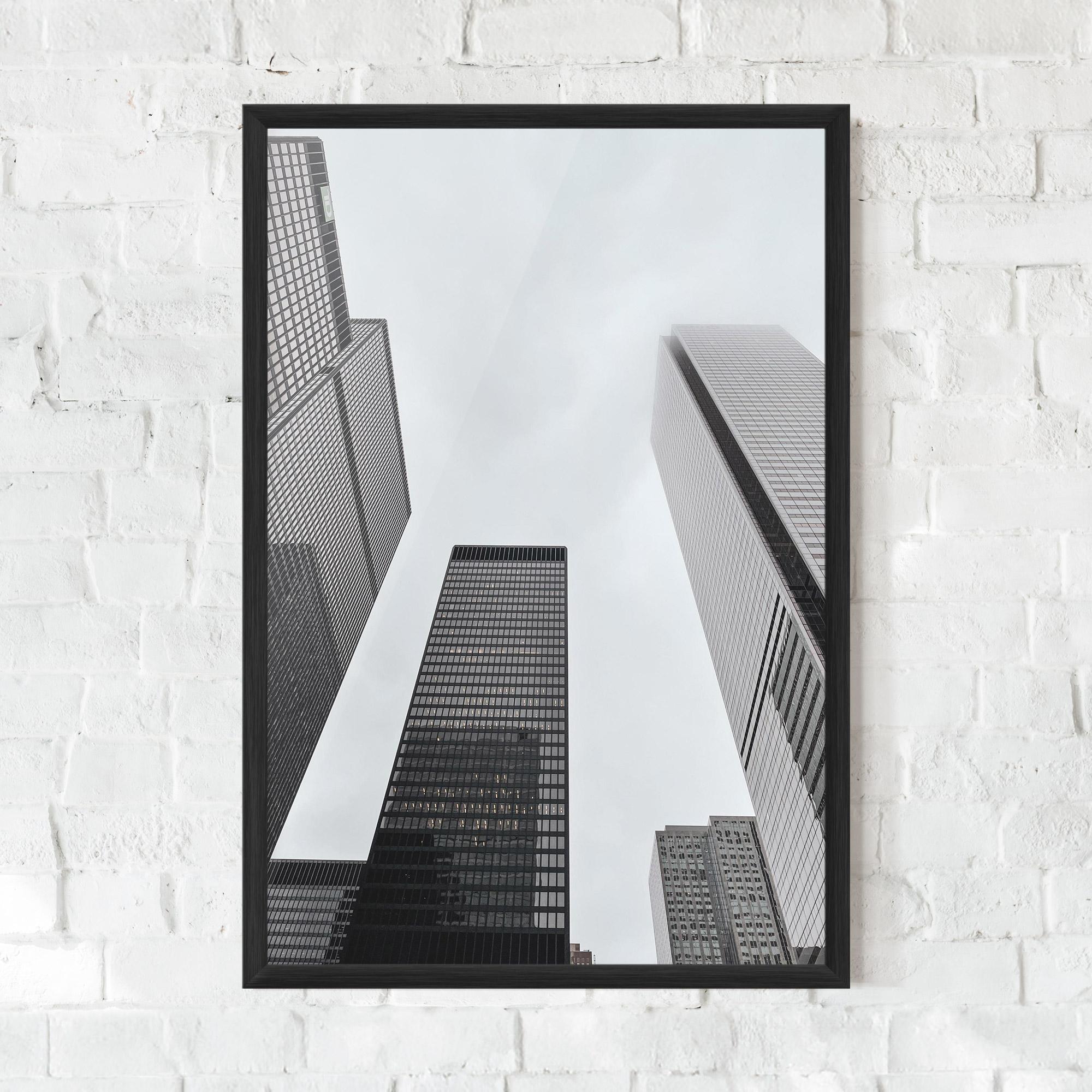Plakat w Ramie Grey High Building mockup 0