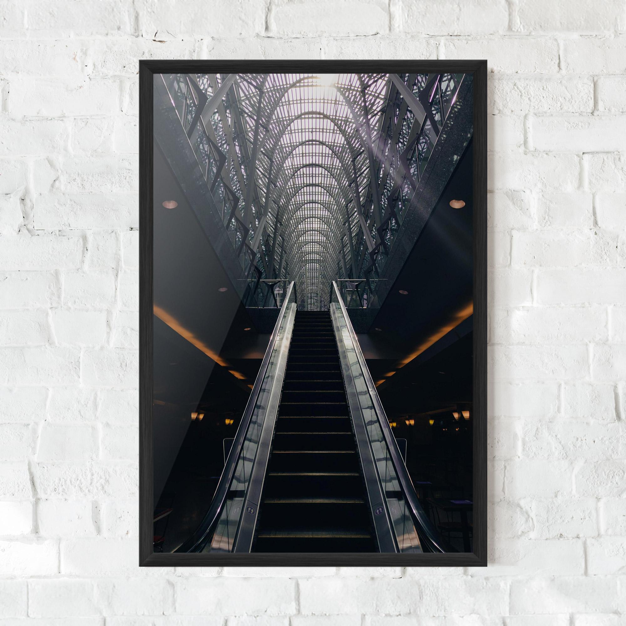 Plakat w Ramie Grey Stairs Building mockup 0
