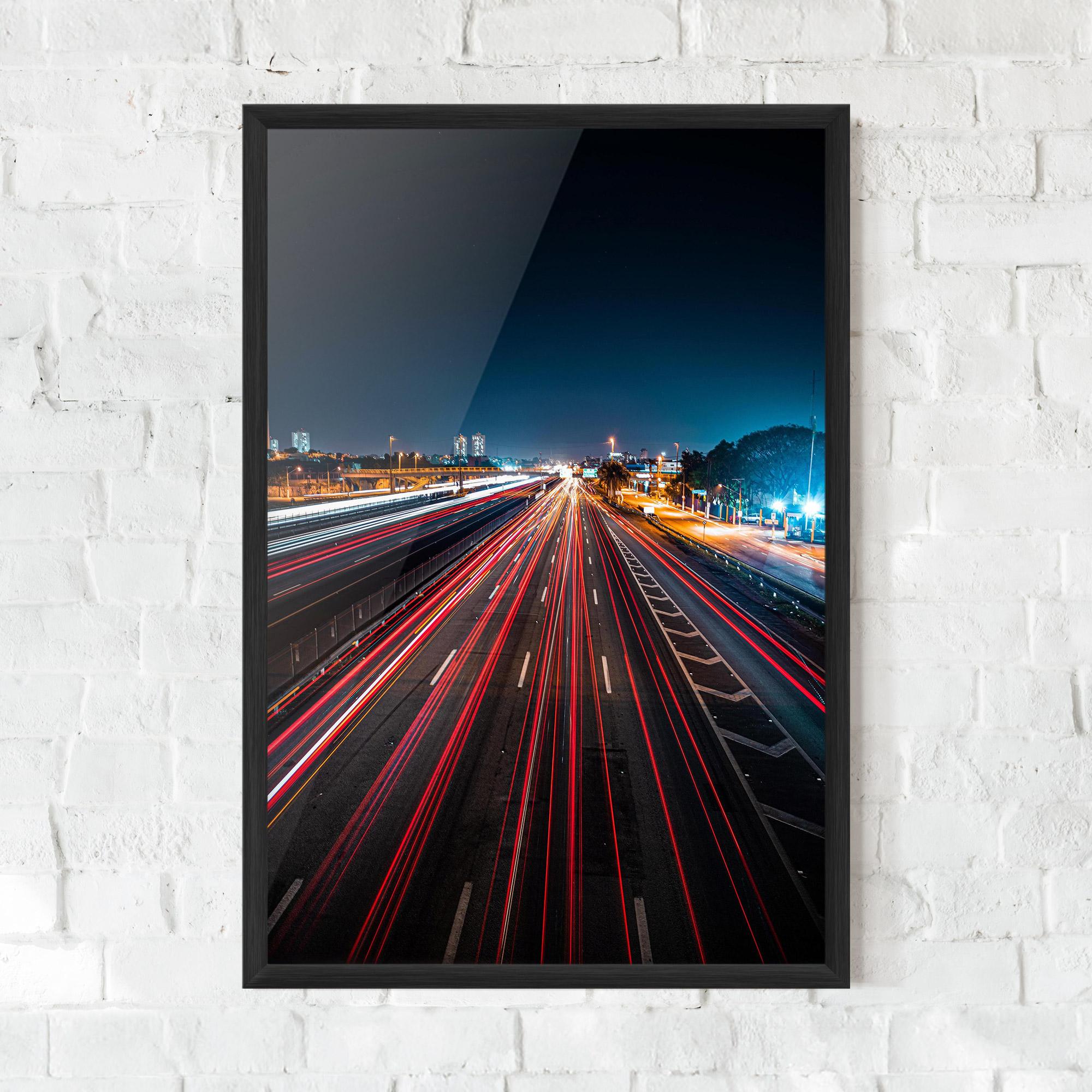 Plakat w Ramie Red Car Lightgs mockup 0