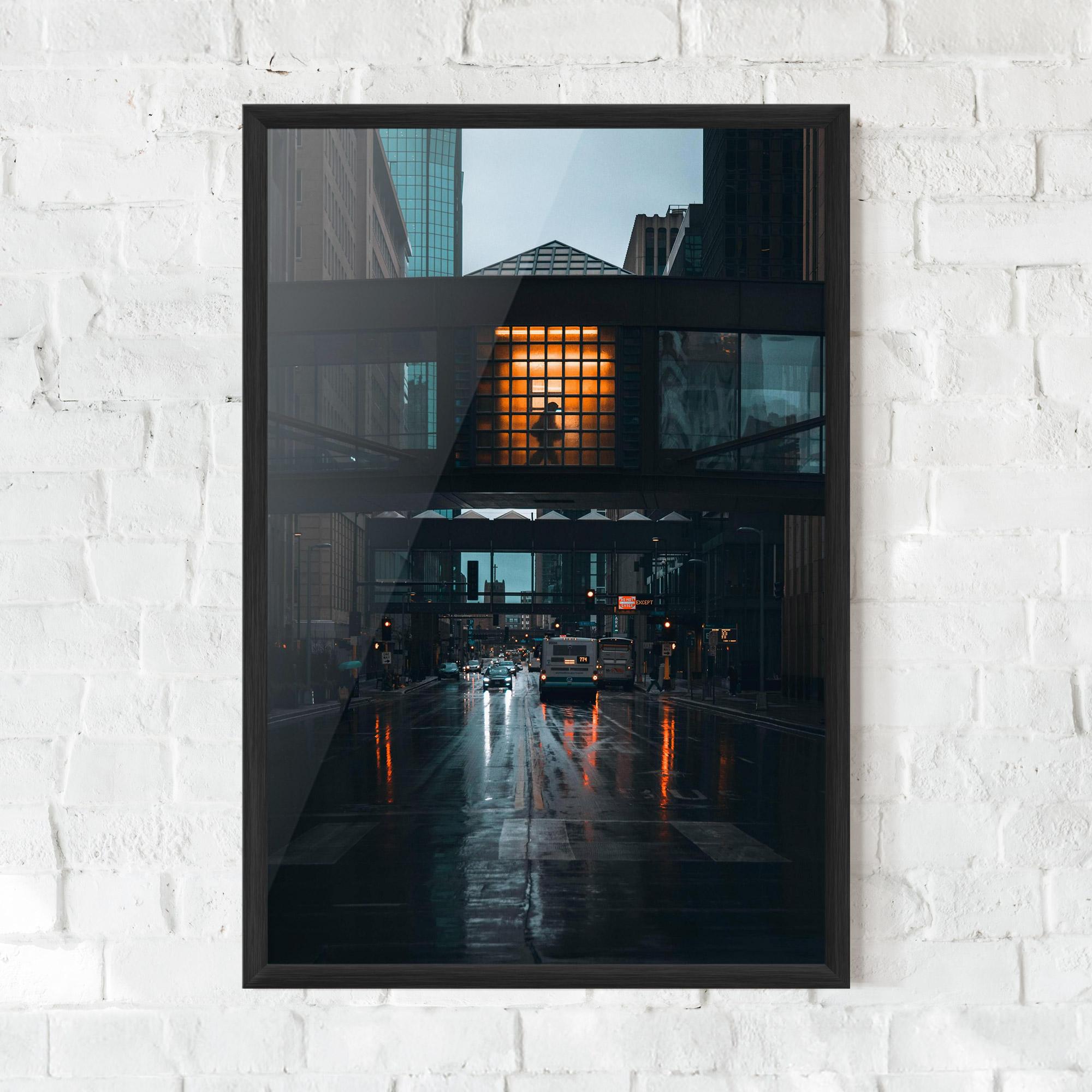 Plakat w Ramie Worm Light Building mockup 0