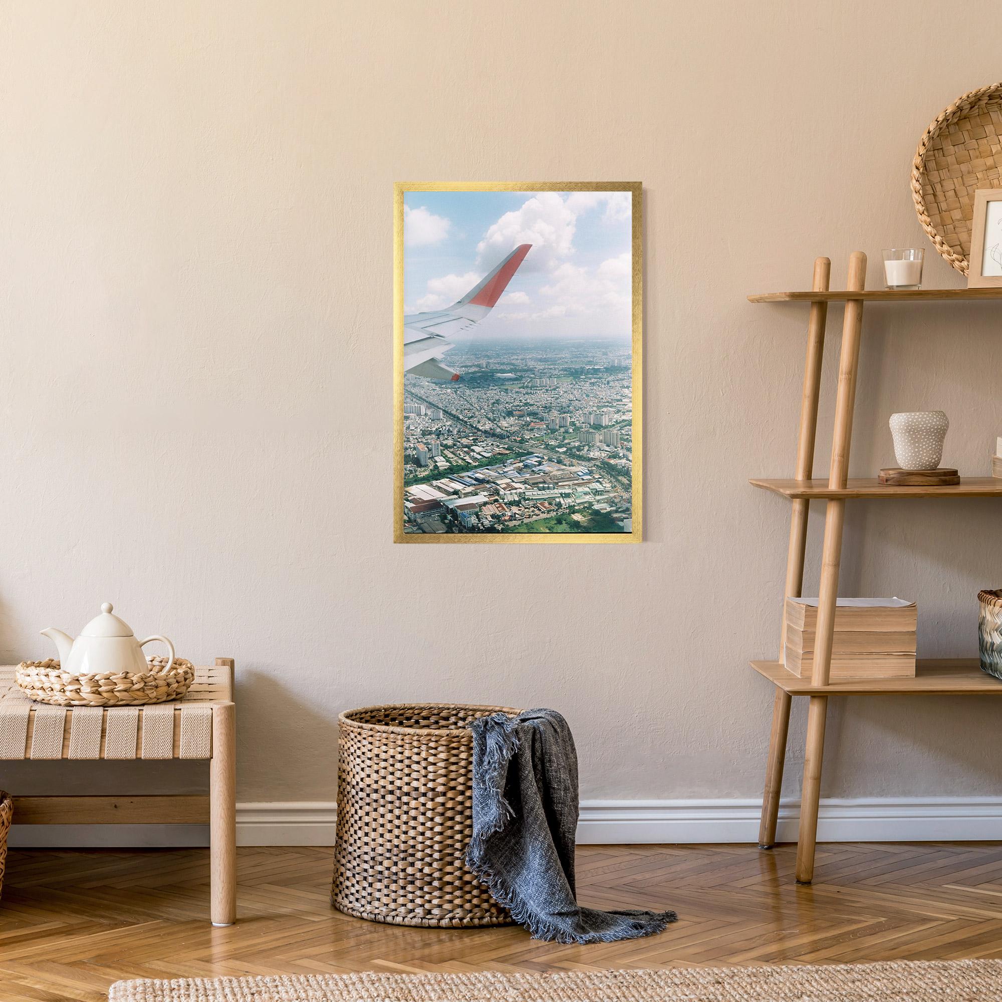 Plakat w Ramie Airplane View mockup 9