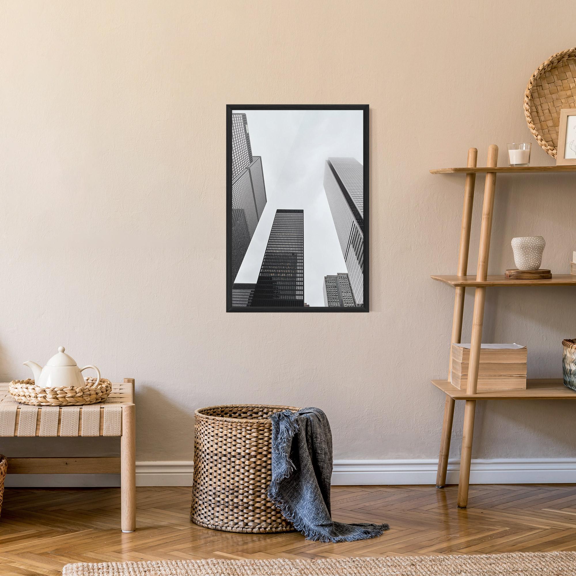 Plakat w Ramie Grey High Building mockup 9