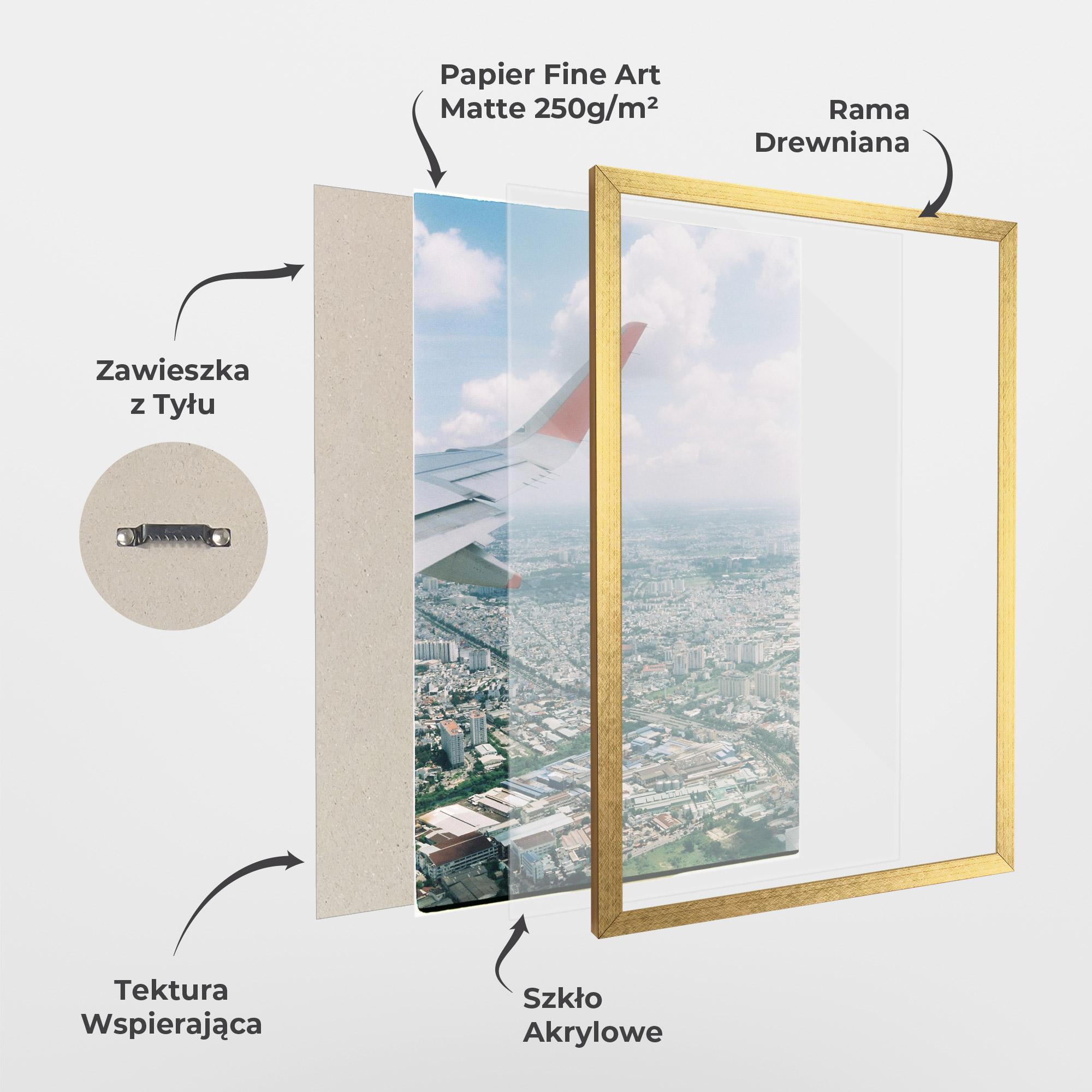 Plakat w Ramie Airplane View mockup 1
