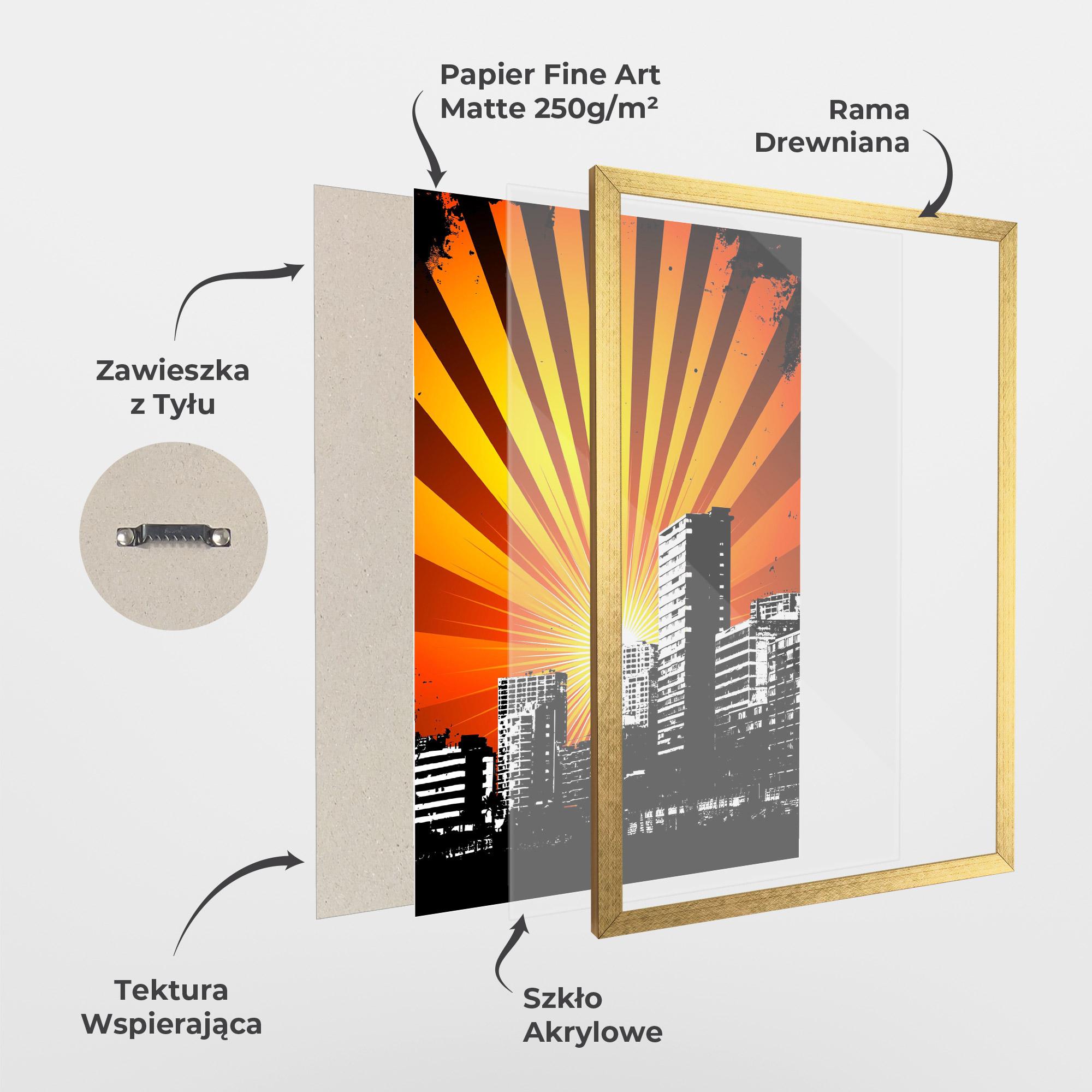 Plakat w Ramie Sunset Building mockup 1
