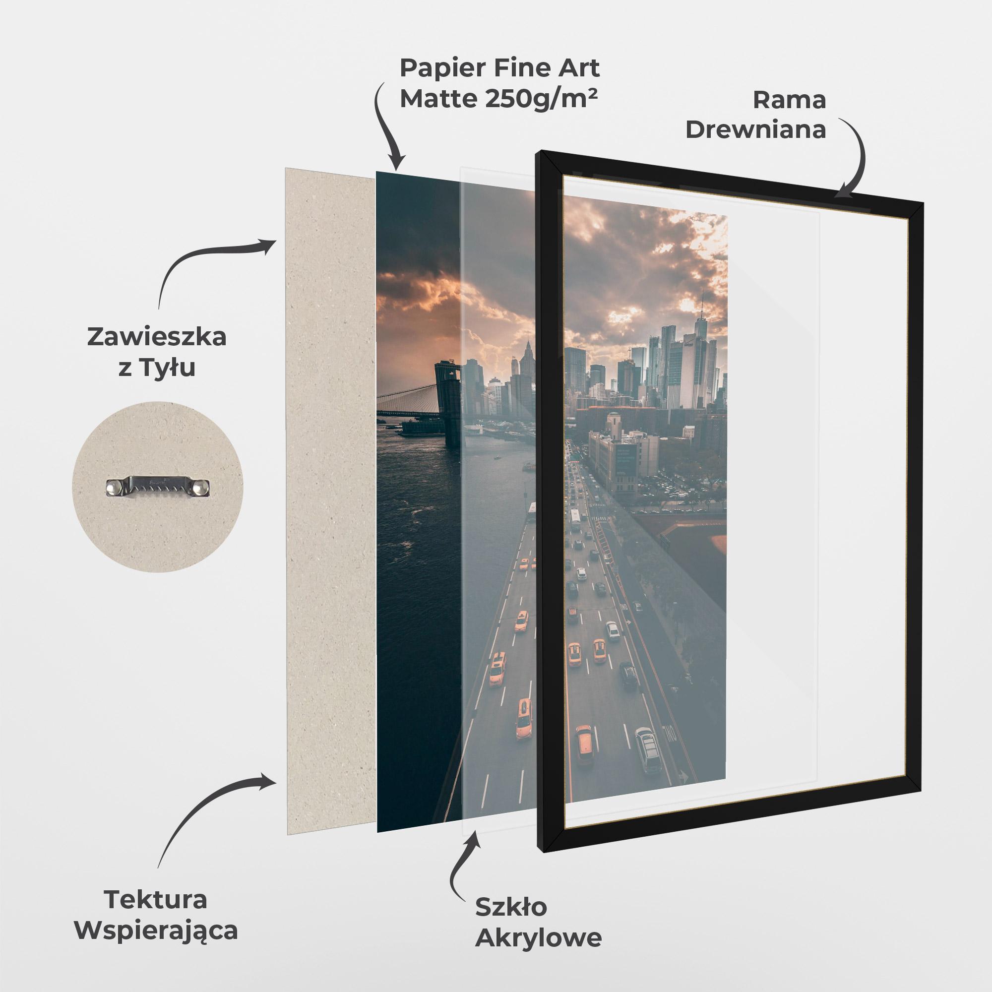 Plakat w Ramie Above City mockup 1