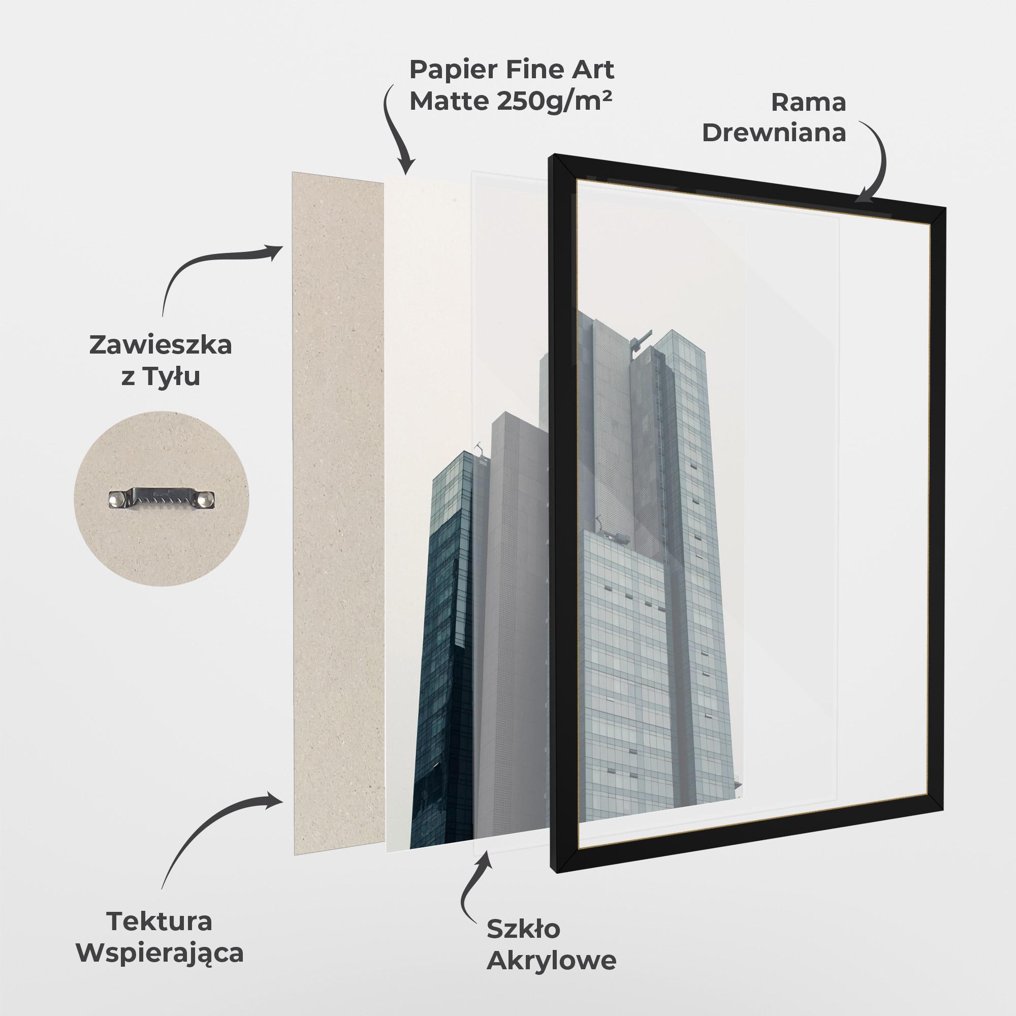 Plakat w Ramie Blue High Building mockup 1