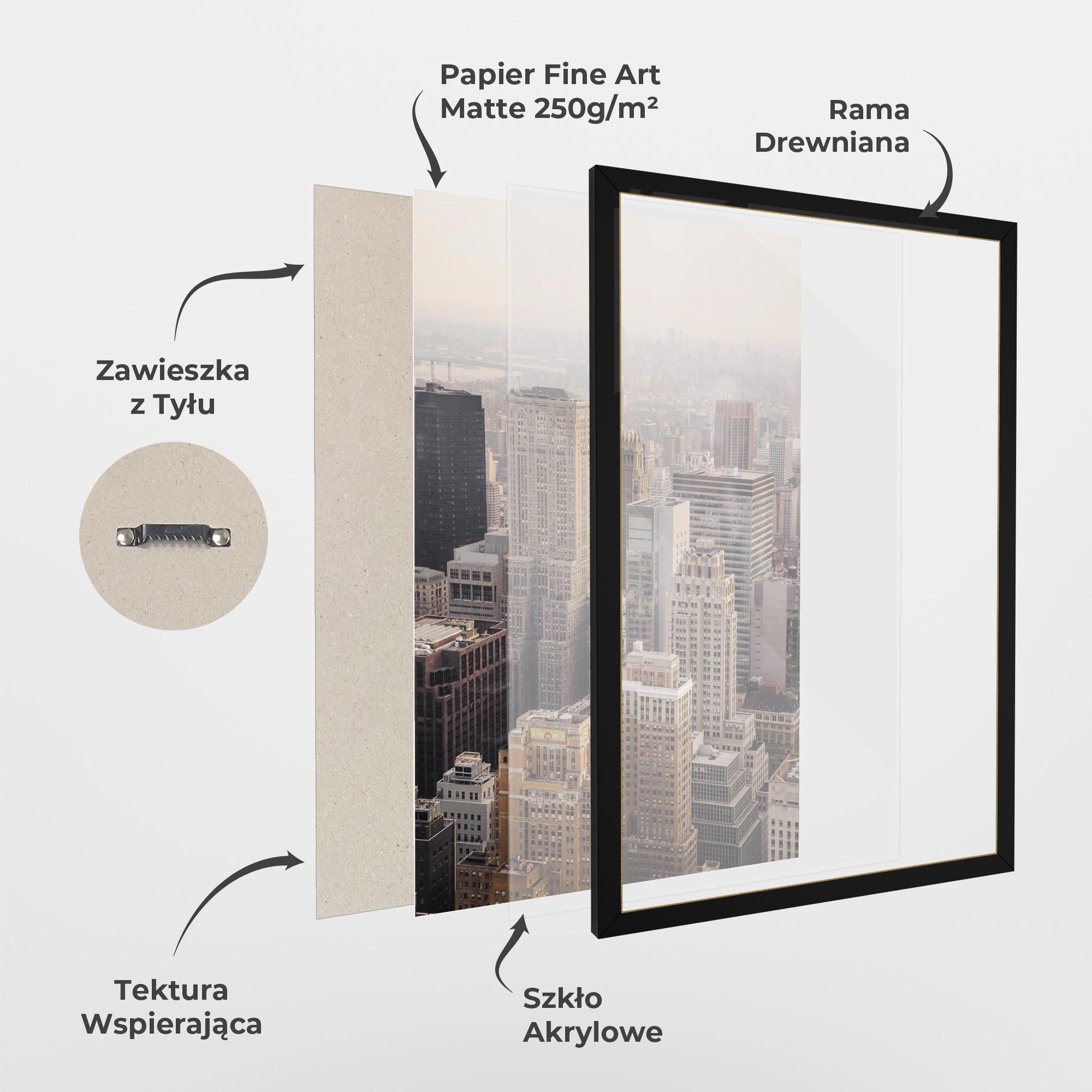 Plakat w Ramie Cream Tower mockup 1