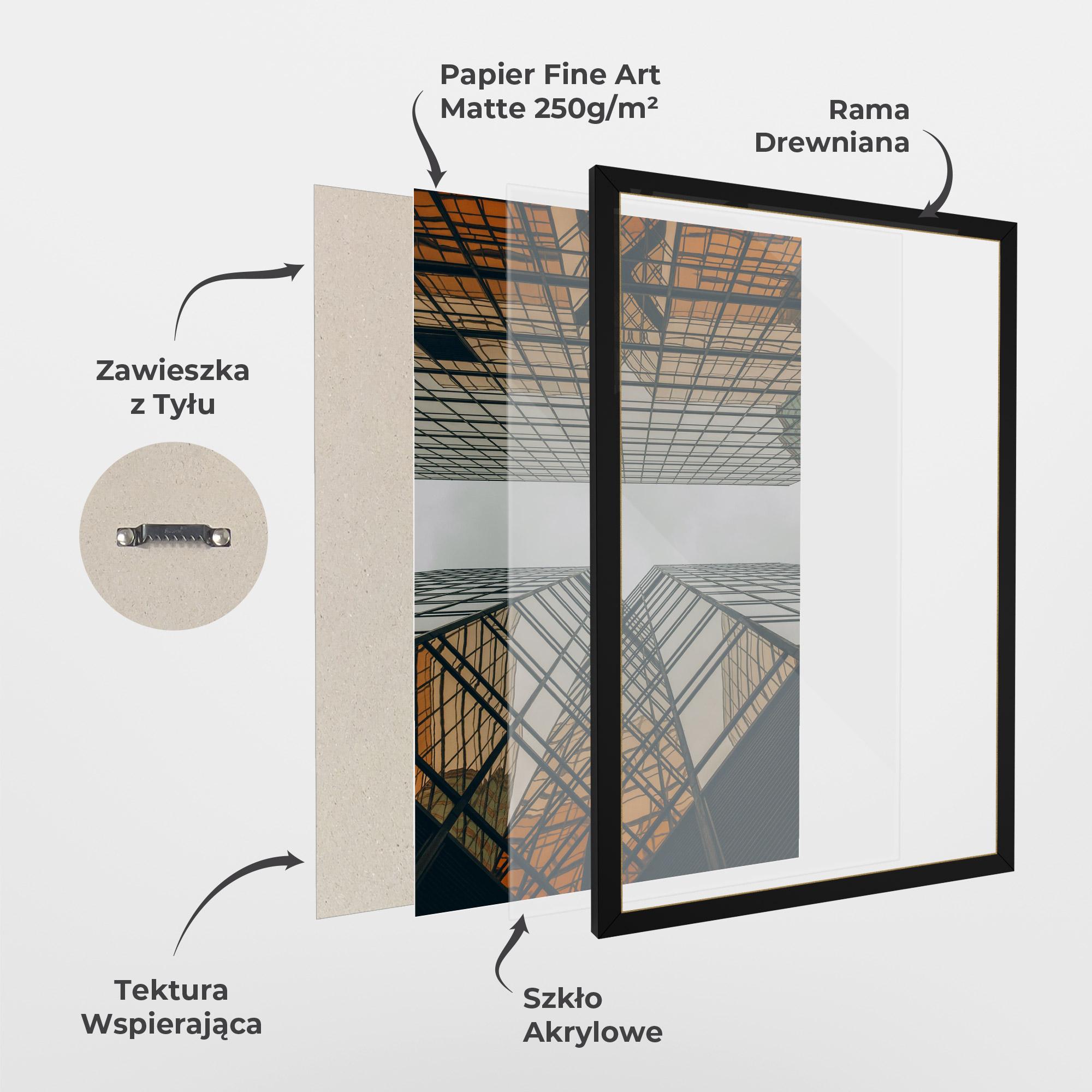 Plakat w Ramie Orange Glass Building mockup 1