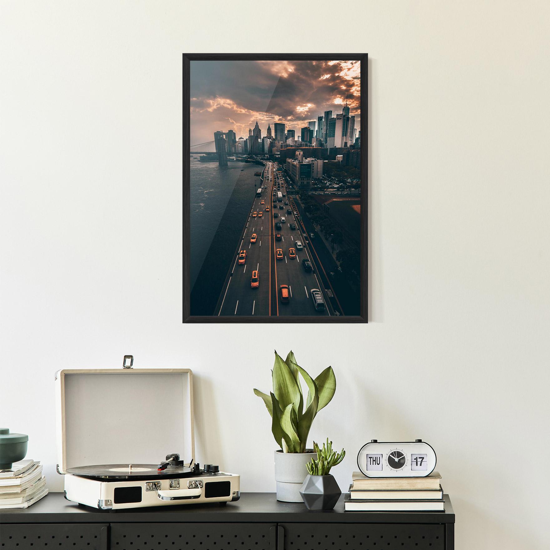 Plakat w Ramie Above City mockup 2