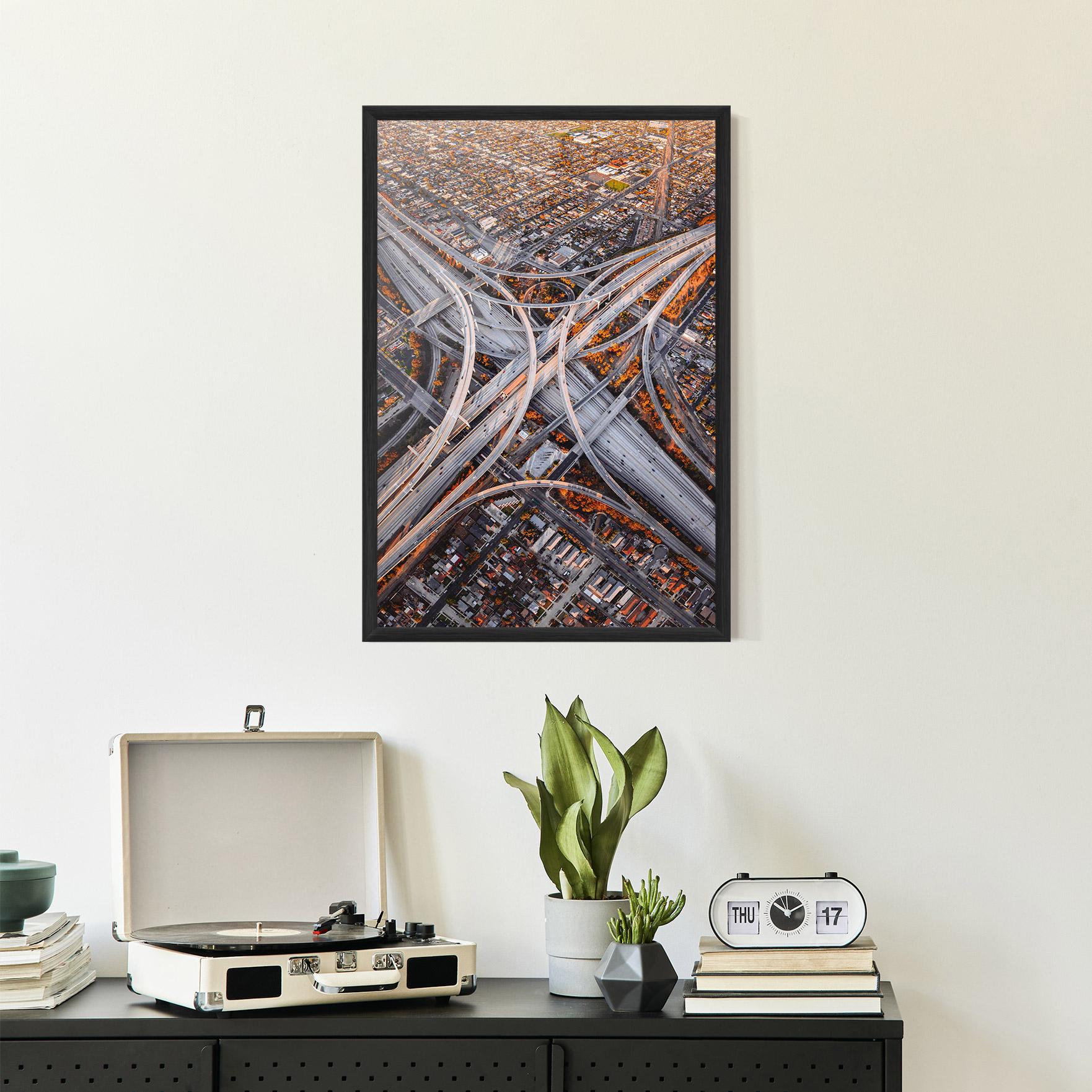 Plakat w Ramie Big Road City mockup 2