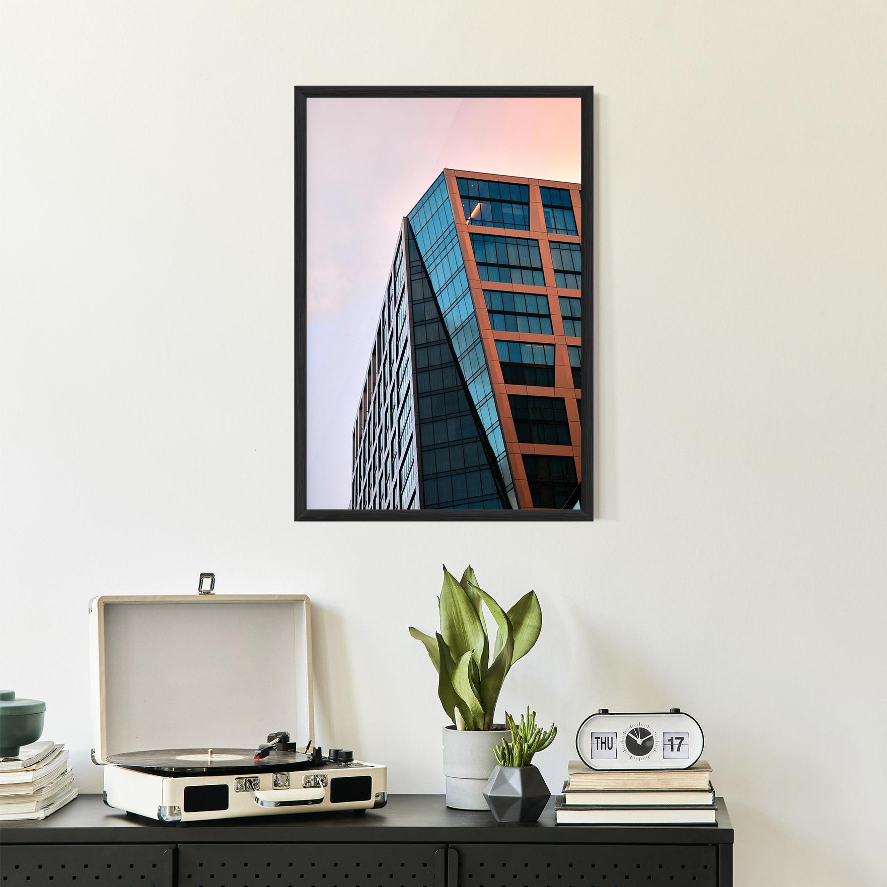 Plakat w Ramie Blue Glass Building mockup 2