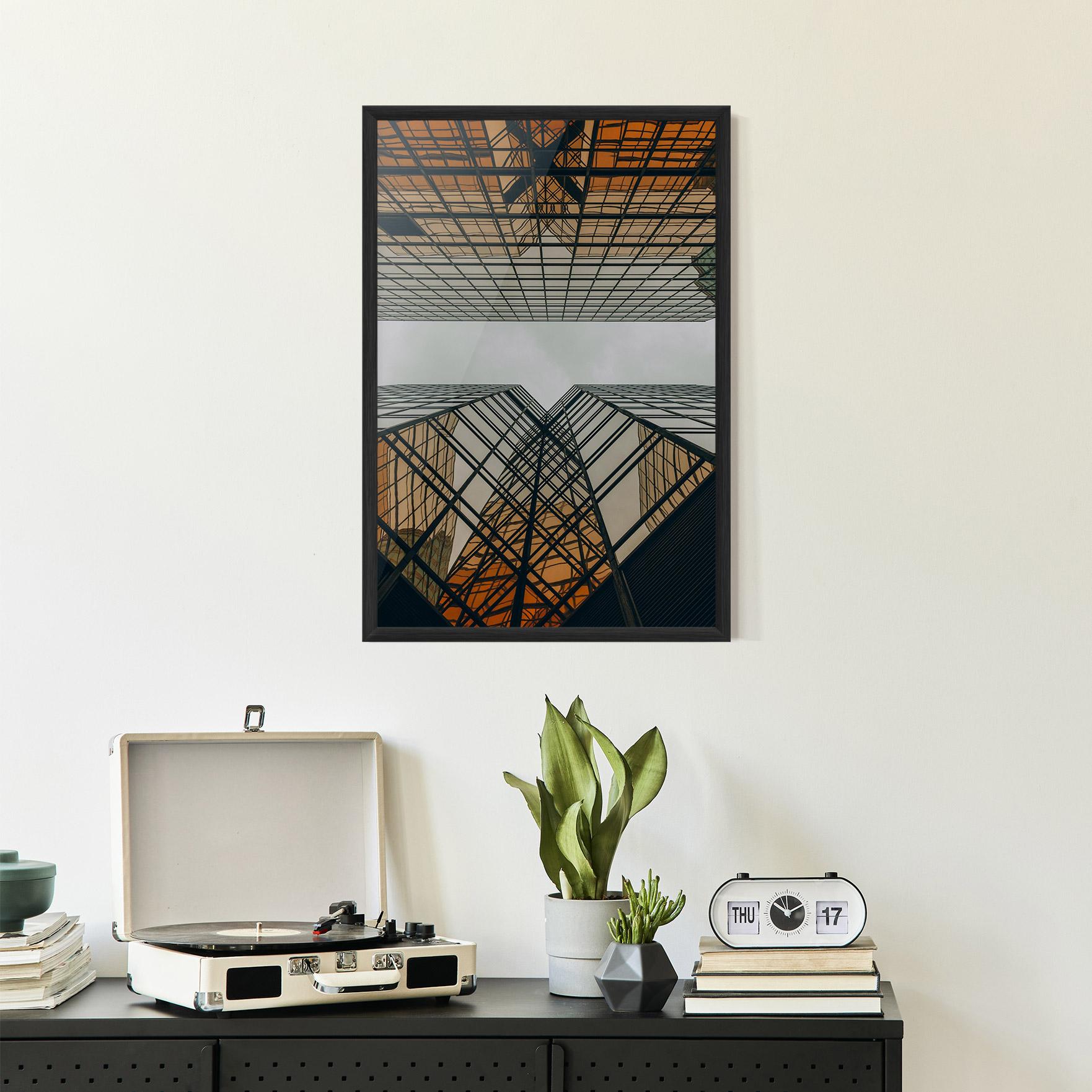 Plakat w Ramie Orange Glass Building mockup 2