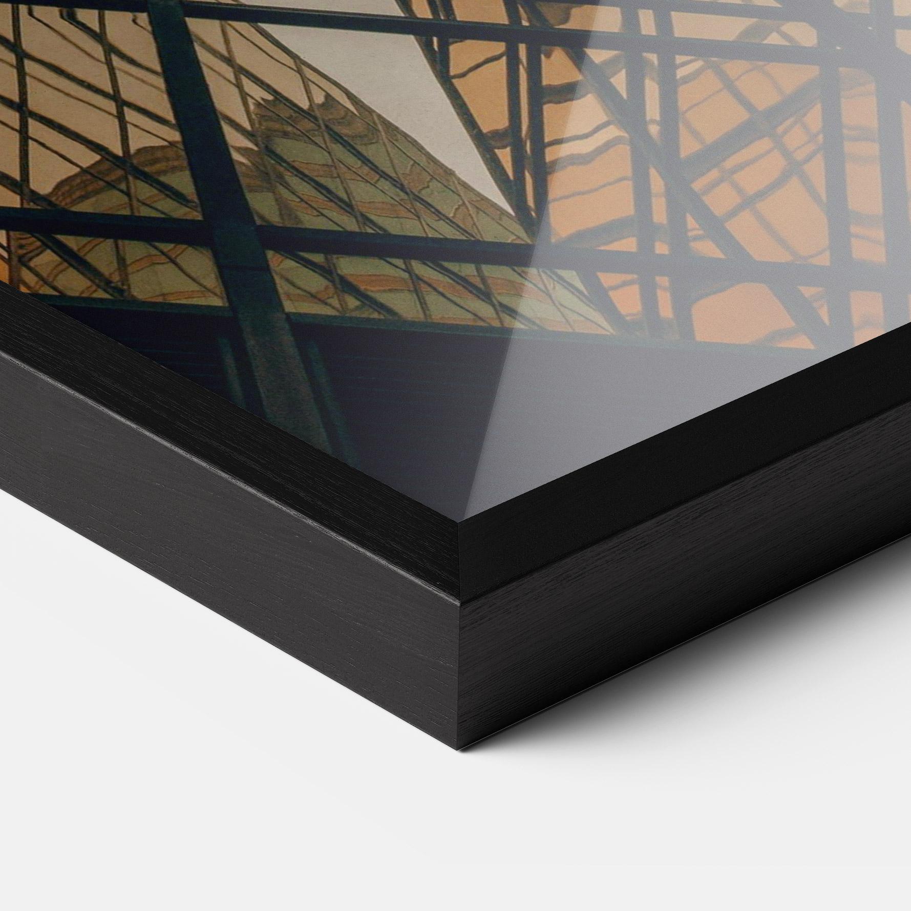 Plakat w Ramie Orange Glass Building mockup 3