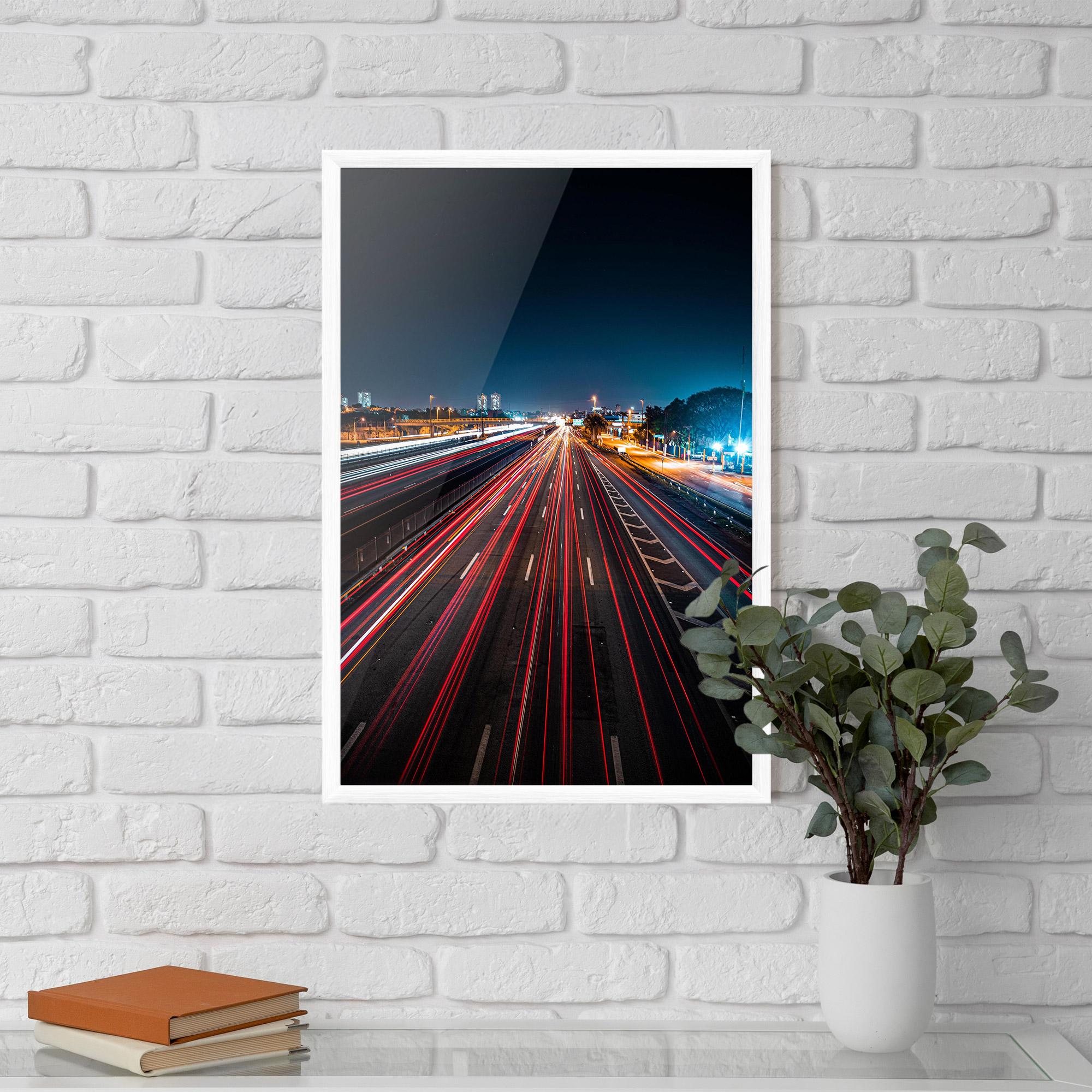 Plakat w Ramie Red Car Lightgs mockup 5