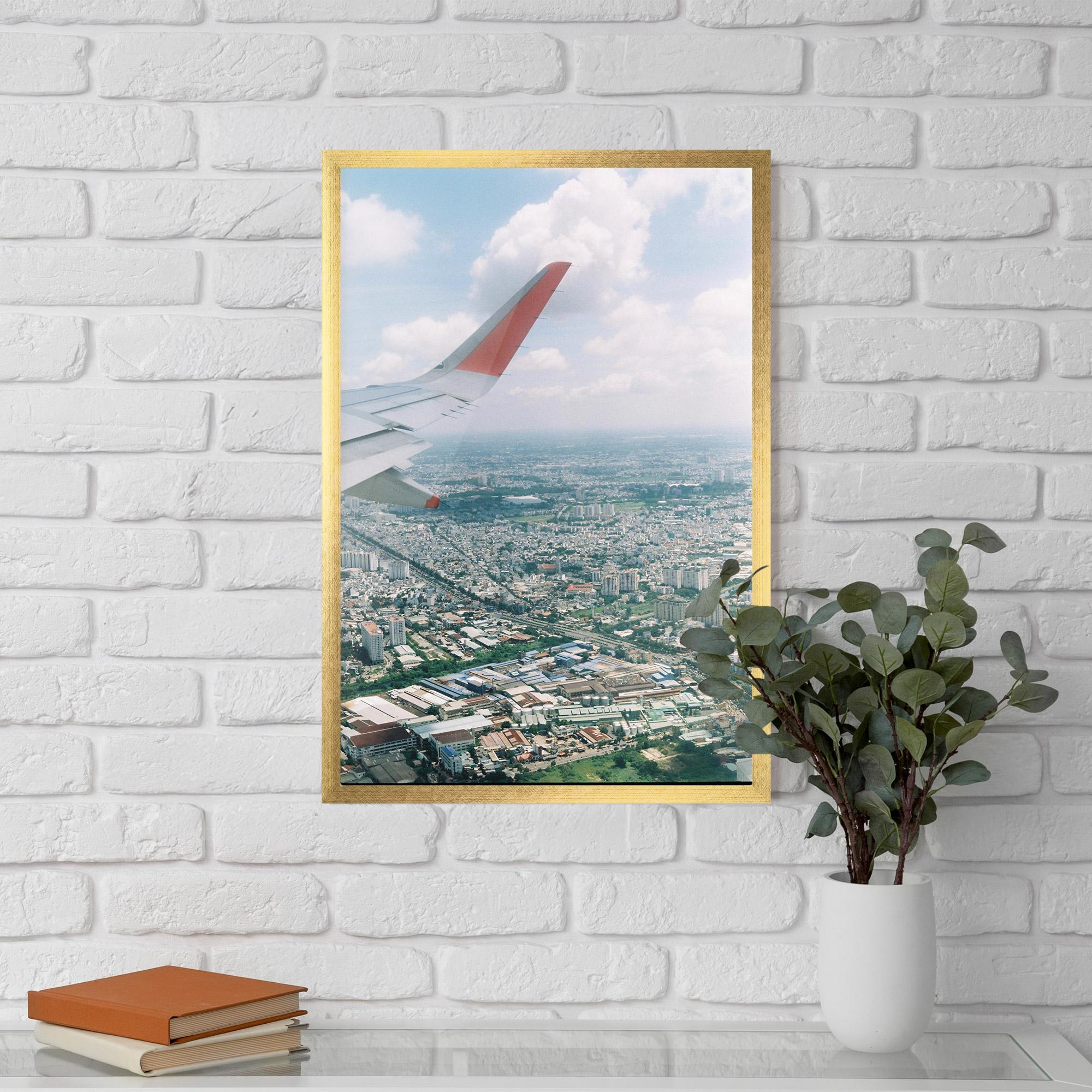 Plakat w Ramie Airplane View mockup 5