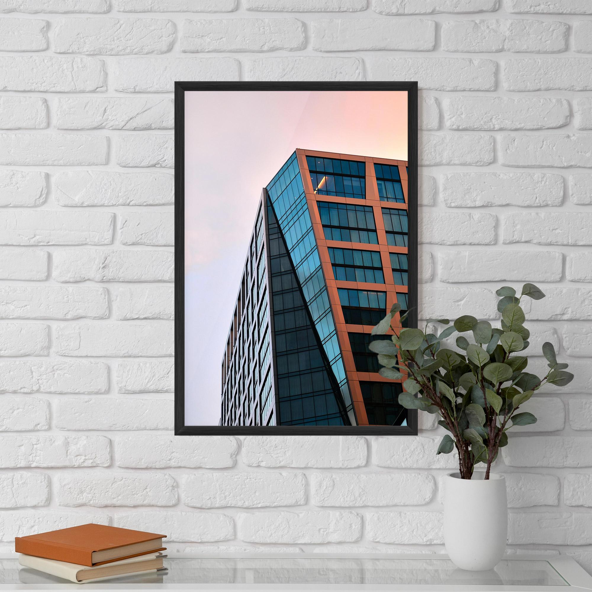 Plakat w Ramie Blue Glass Building mockup 5