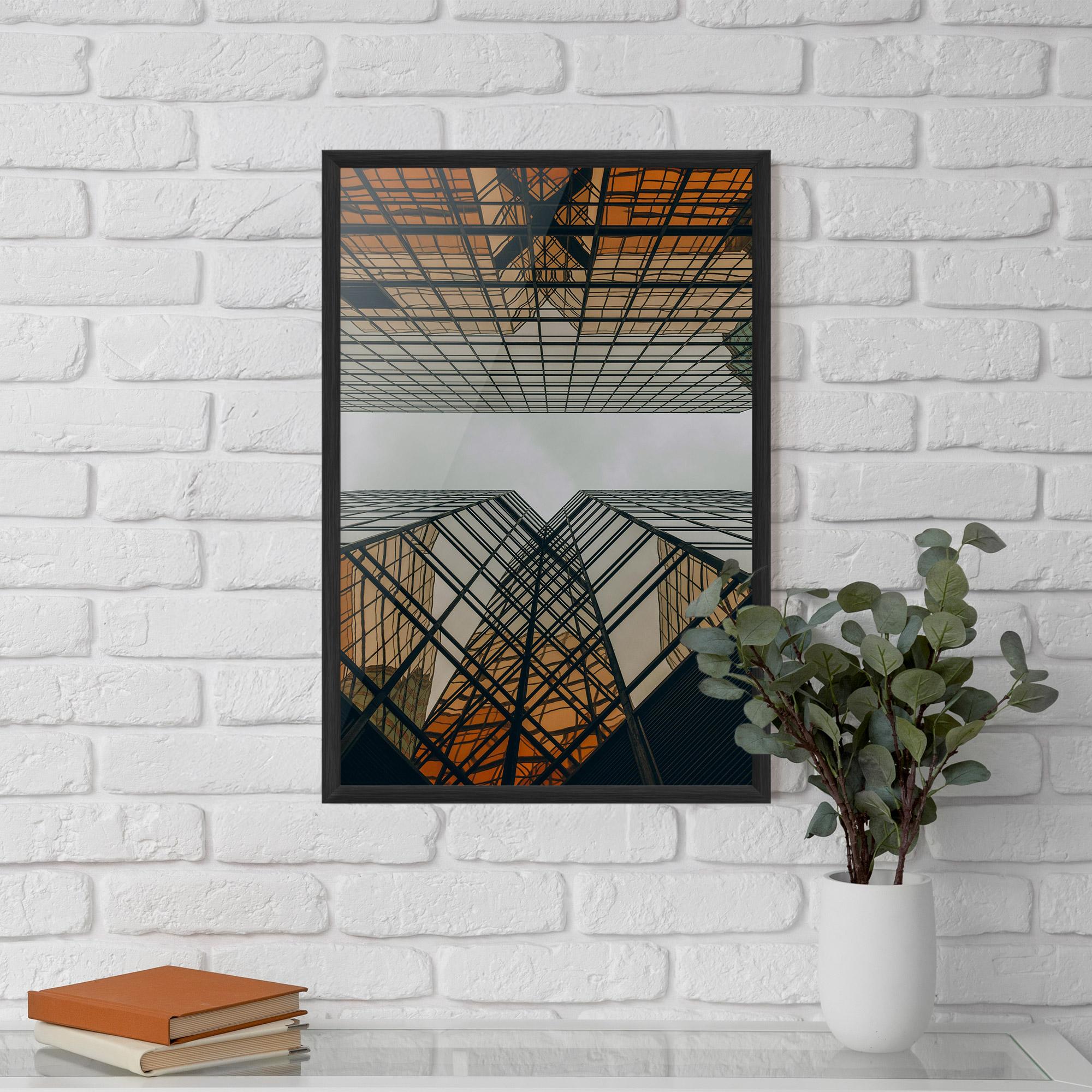 Plakat w Ramie Orange Glass Building mockup 5