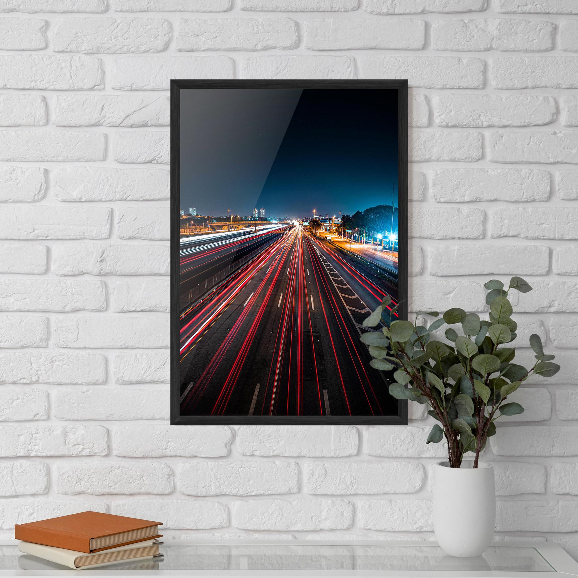 Plakat w Ramie Red Car Lightgs mockup 5