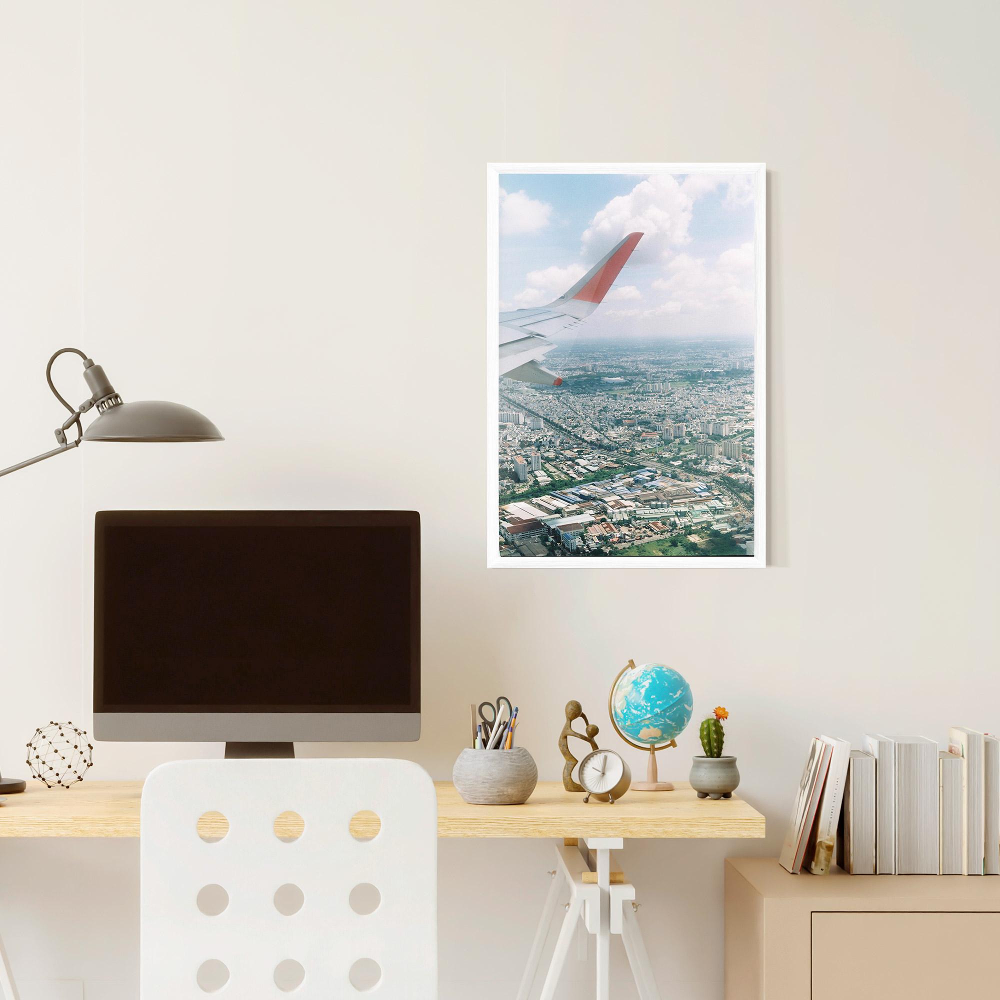Plakat w Ramie Airplane View mockup 6