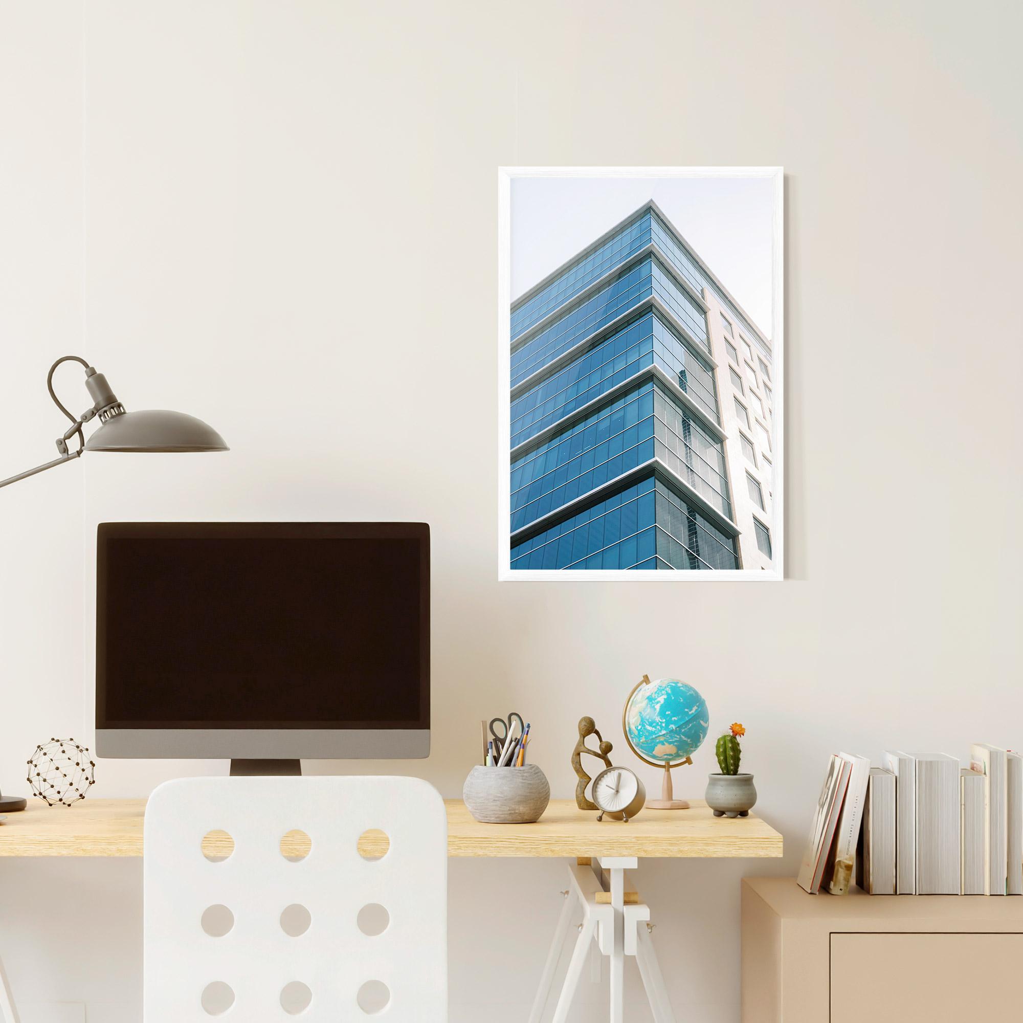 Plakat w Ramie Blue Glass Tower mockup 6