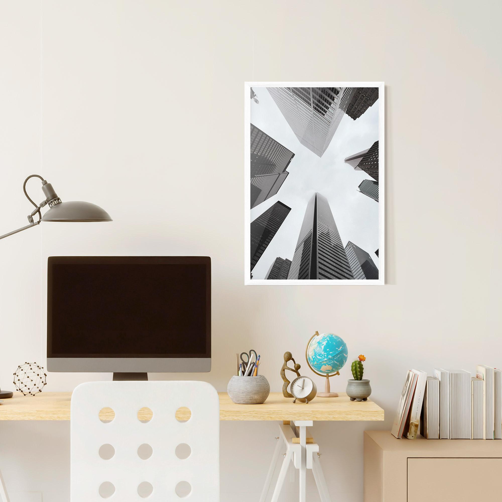 Plakat w Ramie High Grey Building mockup 6