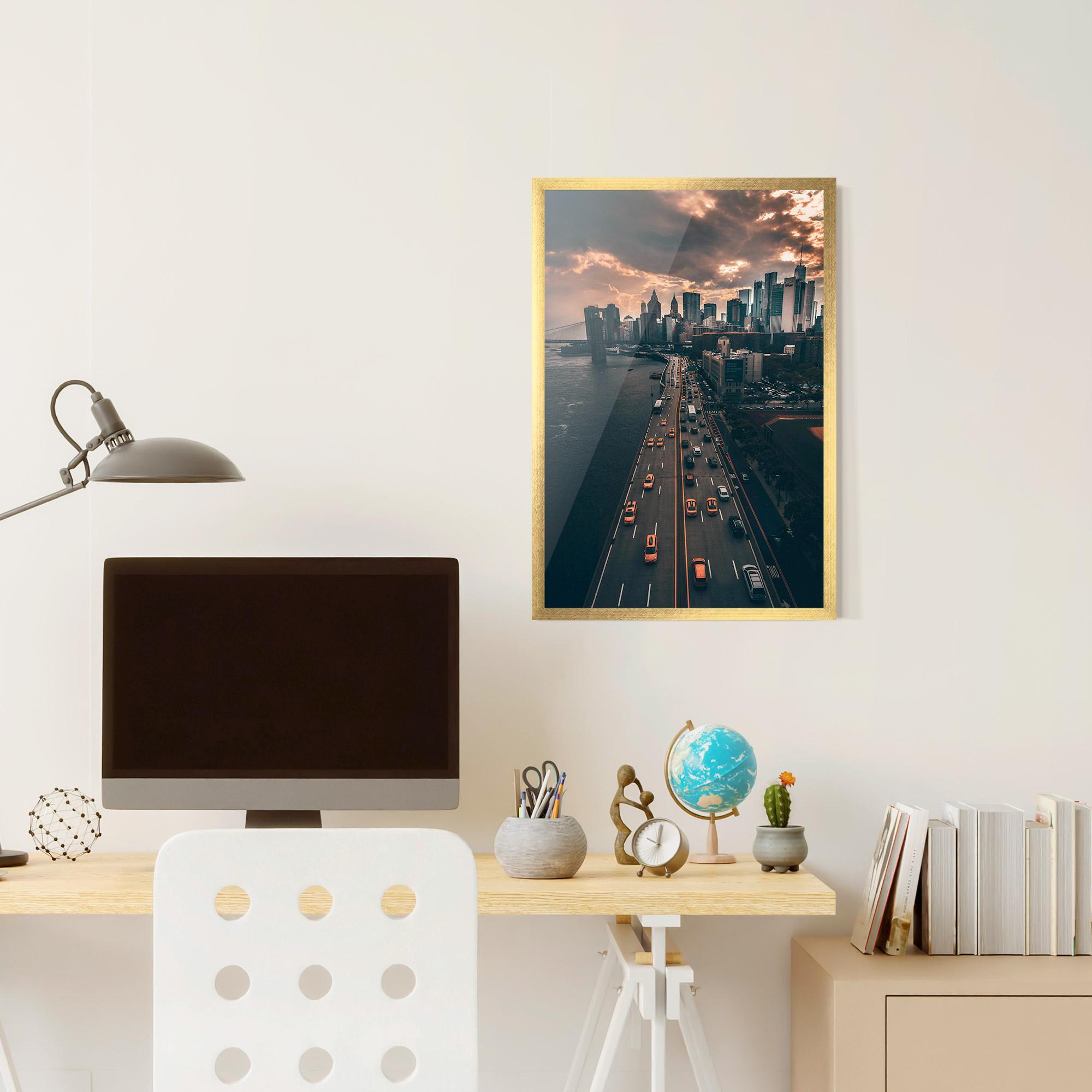 Plakat w Ramie Above City mockup 6