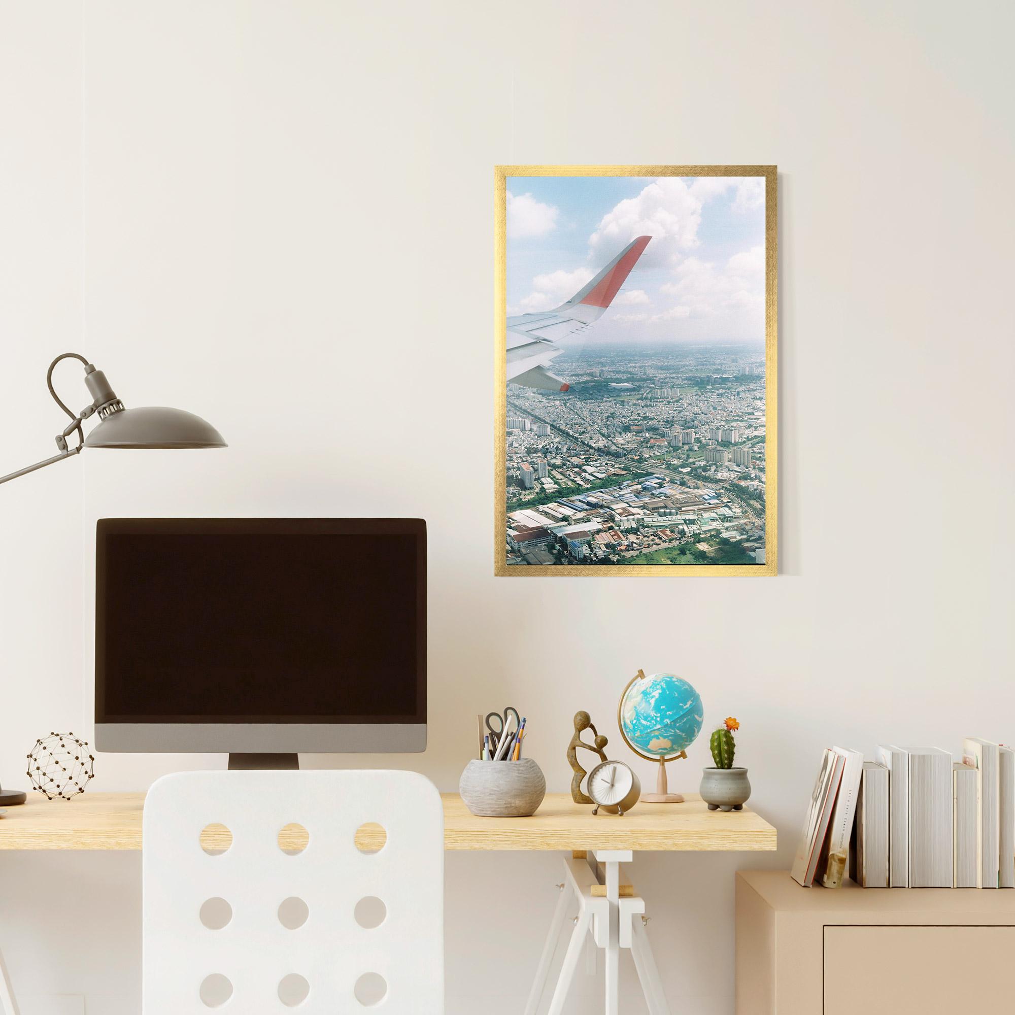 Plakat w Ramie Airplane View mockup 6