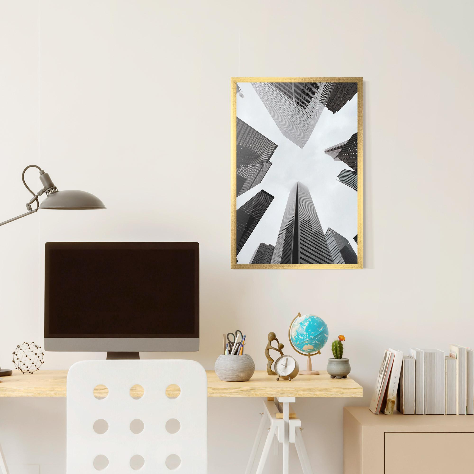 Plakat w Ramie High Grey Building mockup 6