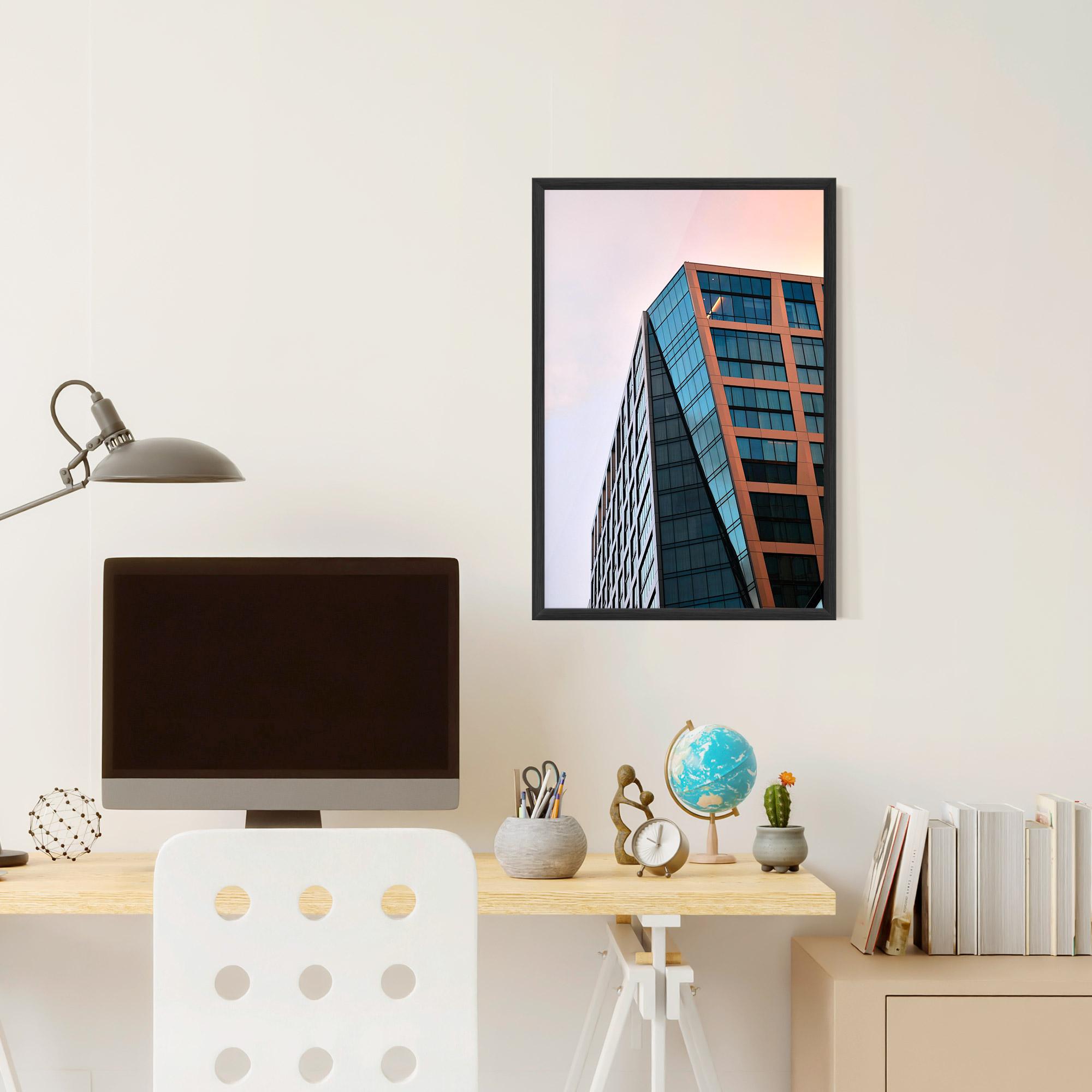 Plakat w Ramie Blue Glass Building mockup 6