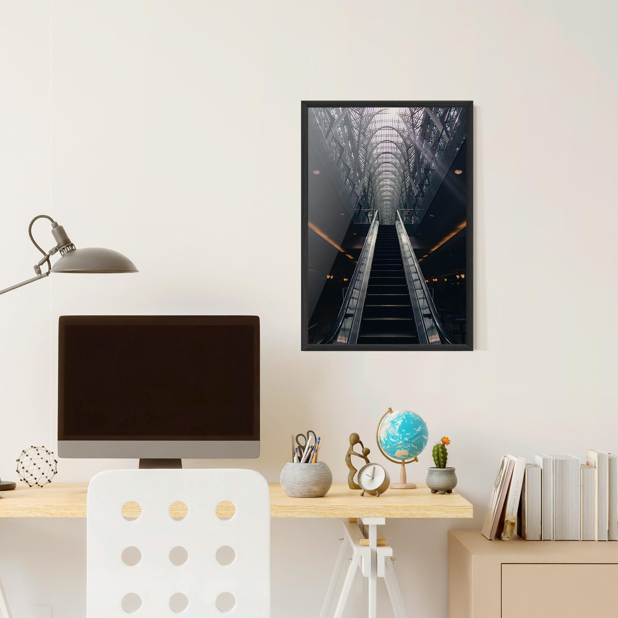 Plakat w Ramie Grey Stairs Building mockup 6