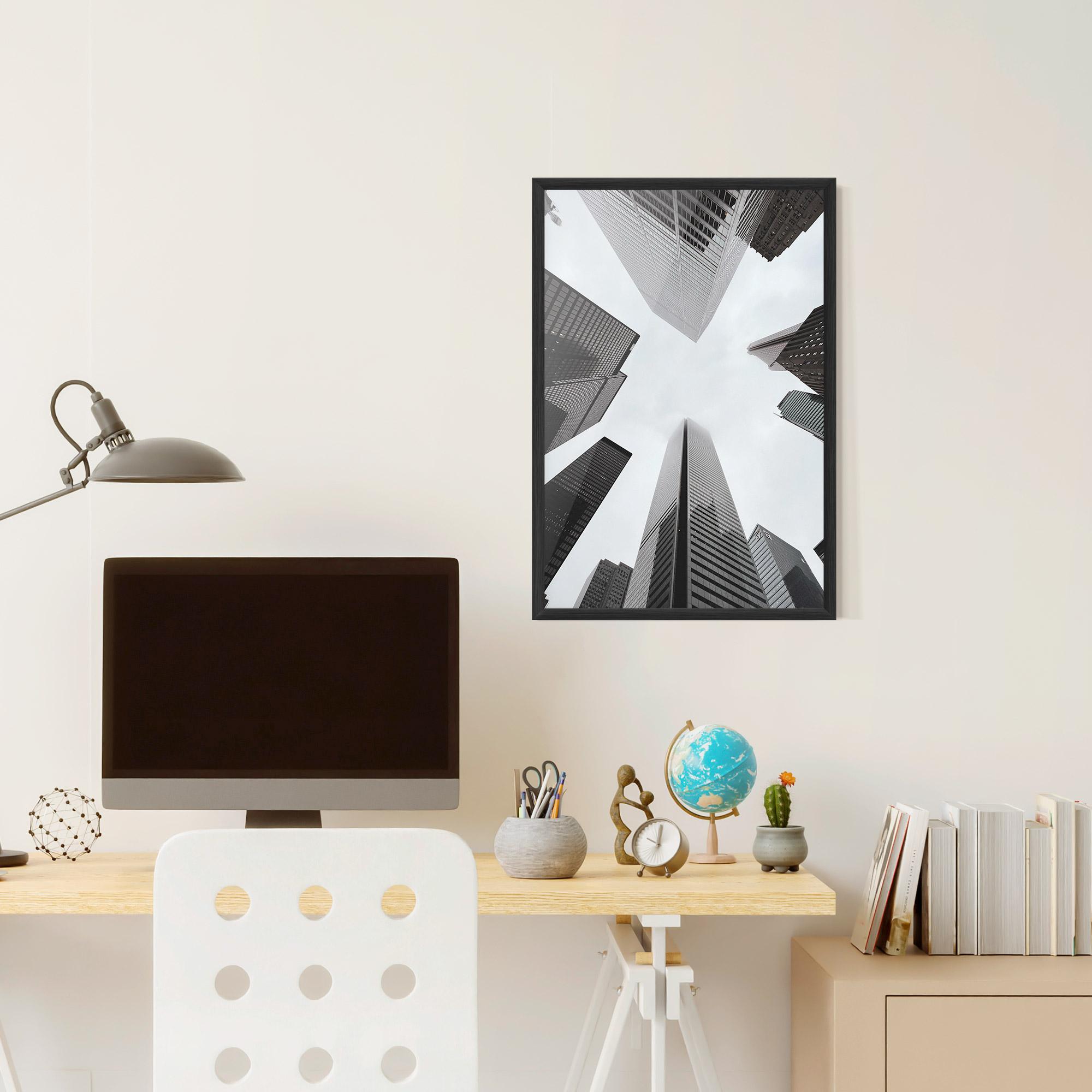 Plakat w Ramie High Grey Building mockup 6