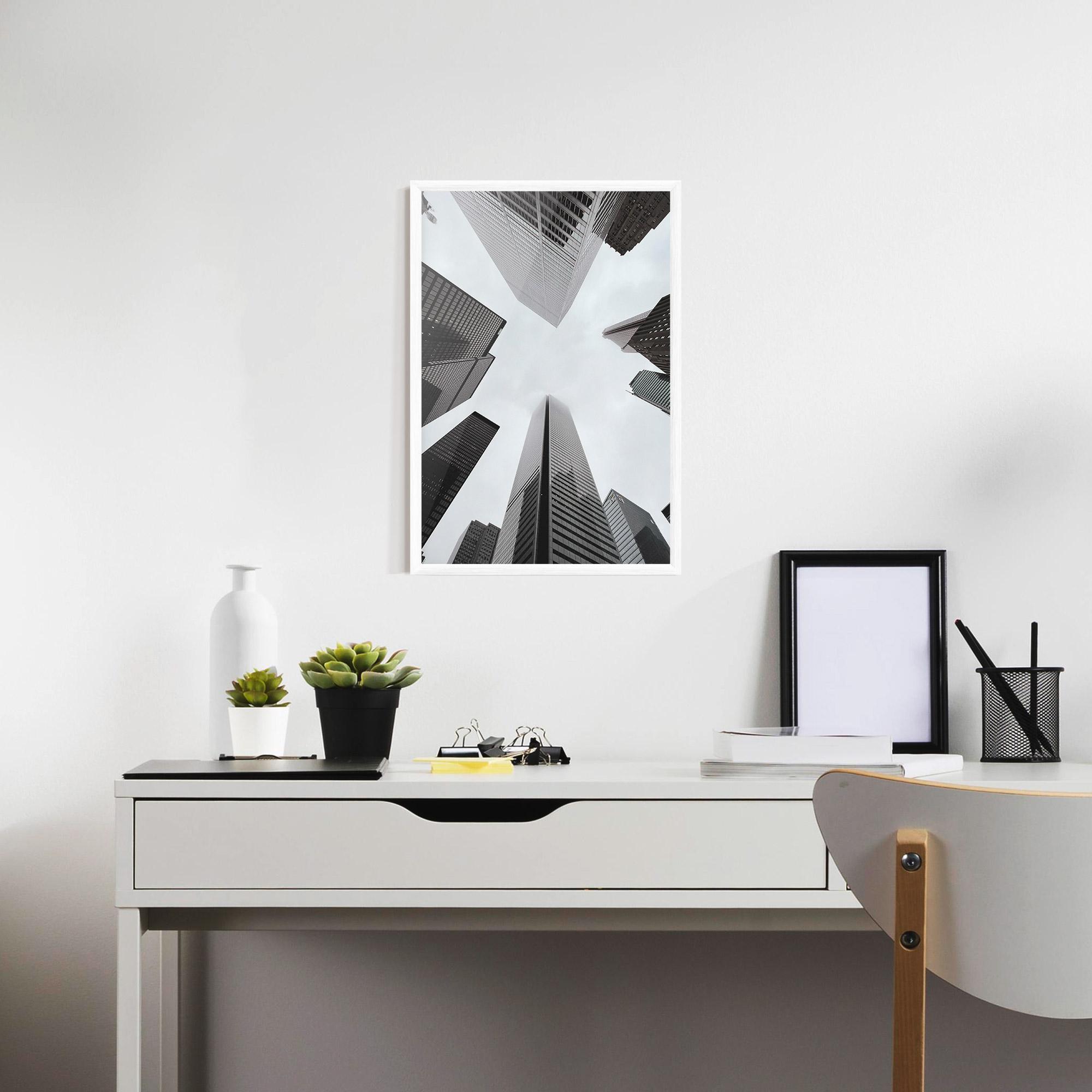 Plakat w Ramie High Grey Building mockup 7