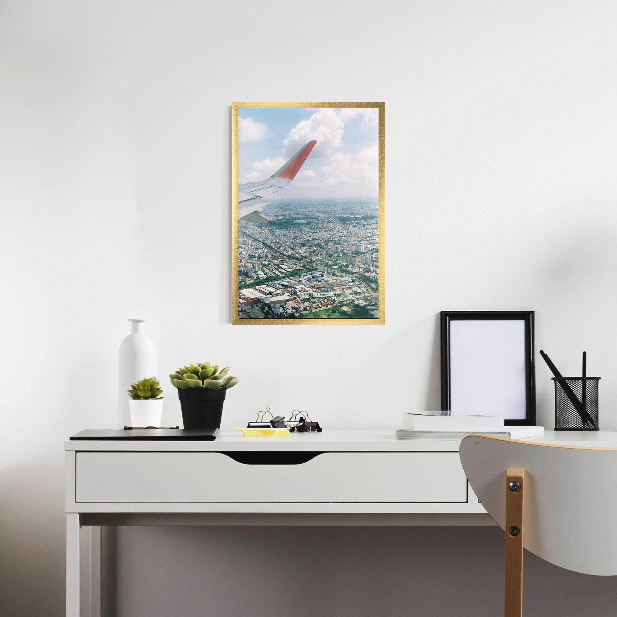 Plakat w Ramie Airplane View mockup 7