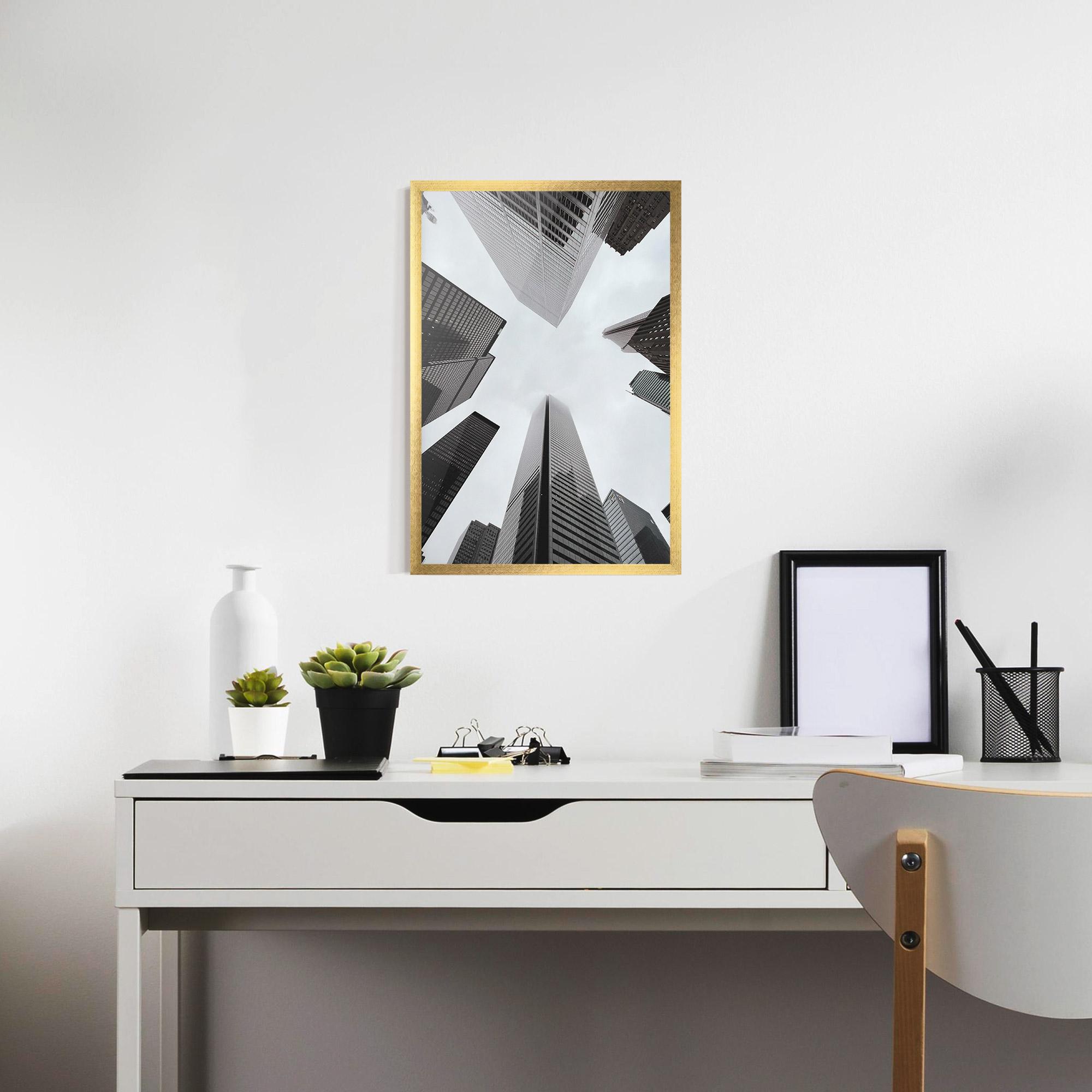 Plakat w Ramie High Grey Building mockup 7