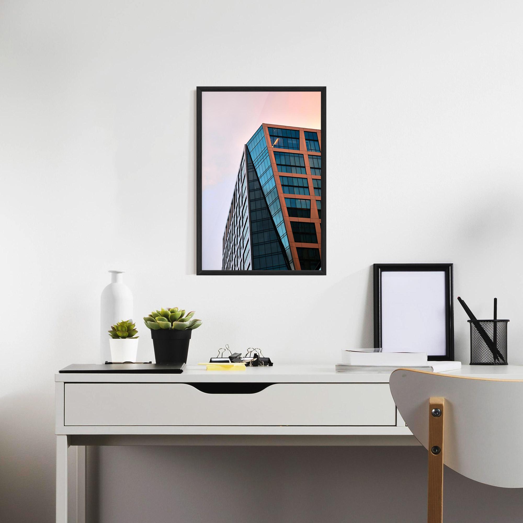 Plakat w Ramie Blue Glass Building mockup 7