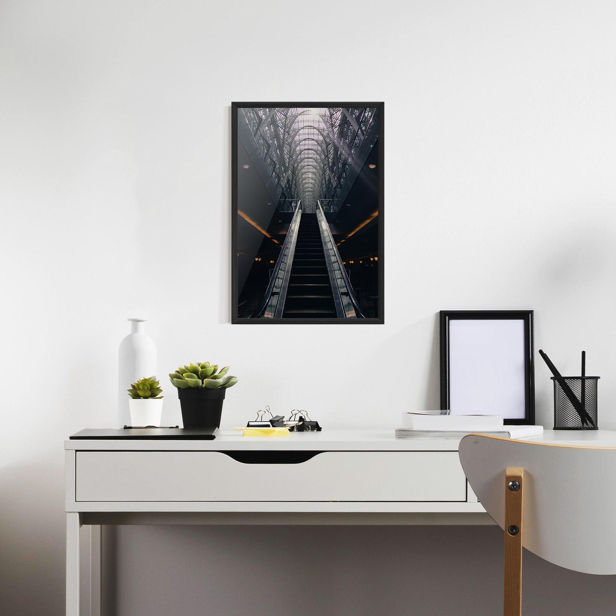 Plakat w Ramie Grey Stairs Building mockup 7