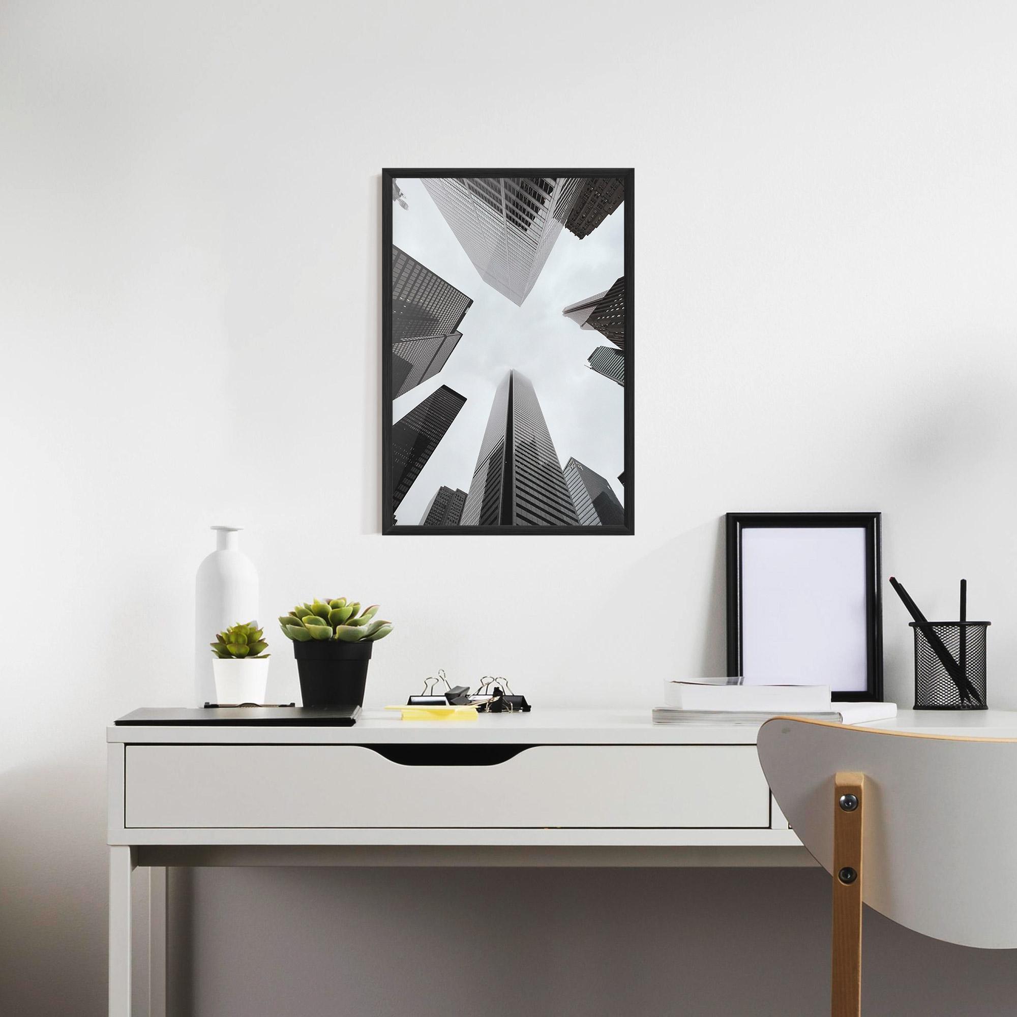 Plakat w Ramie High Grey Building mockup 7