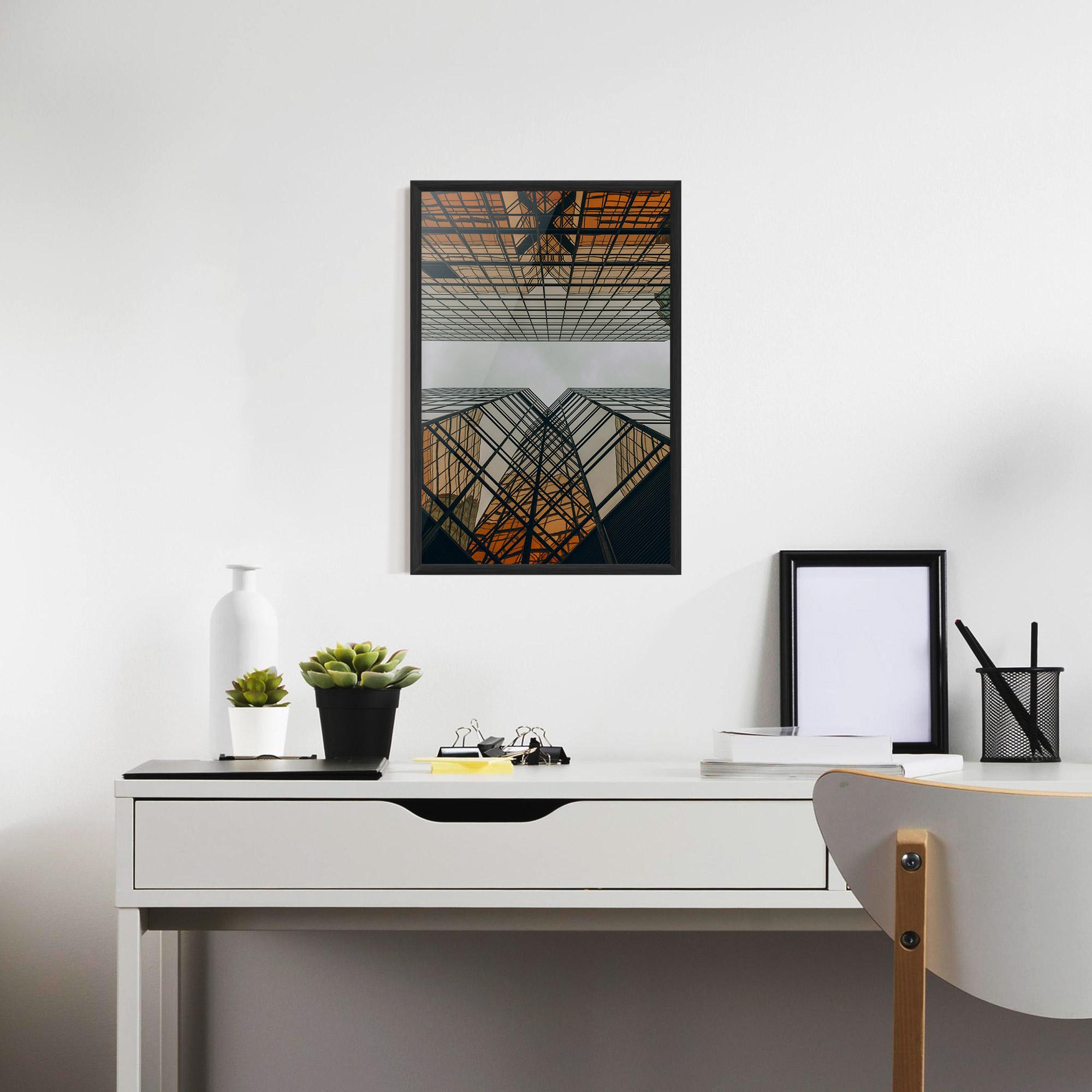 Plakat w Ramie Orange Glass Building mockup 7