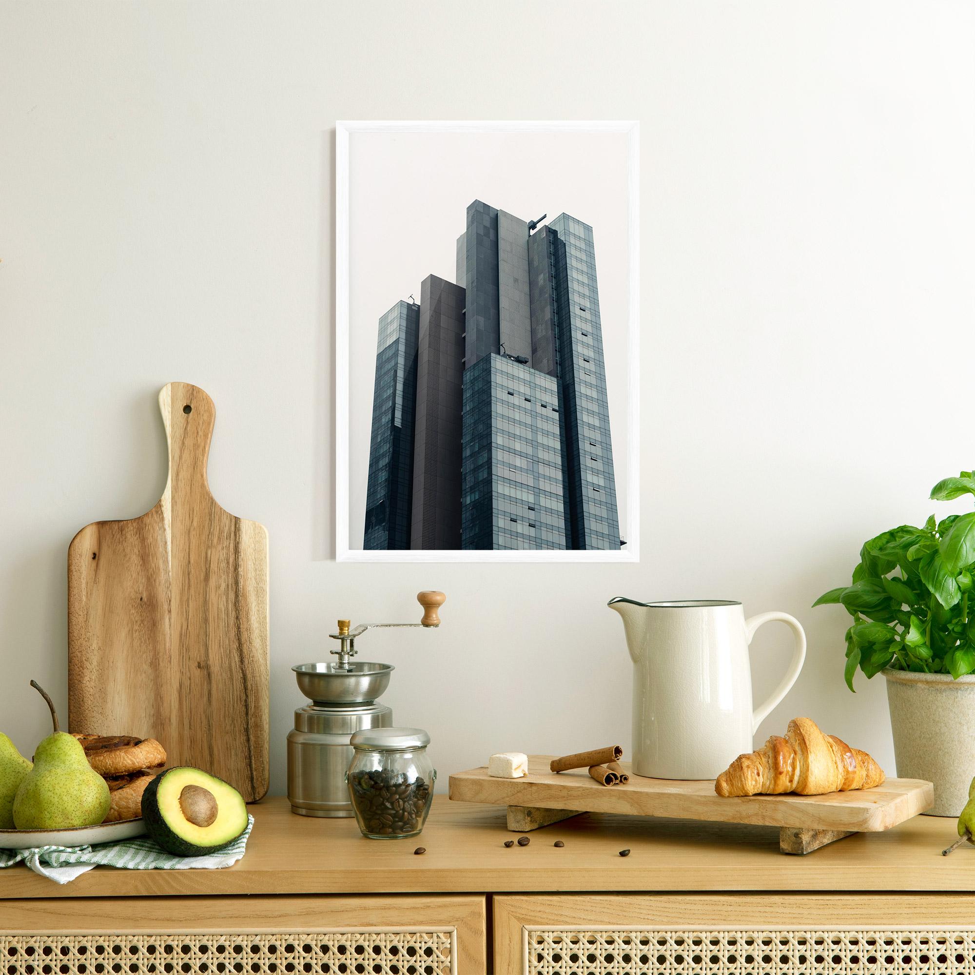 Plakat w Ramie Blue High Building mockup 8