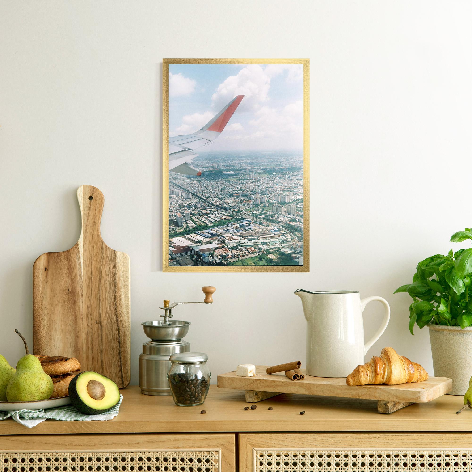 Plakat w Ramie Airplane View mockup 8