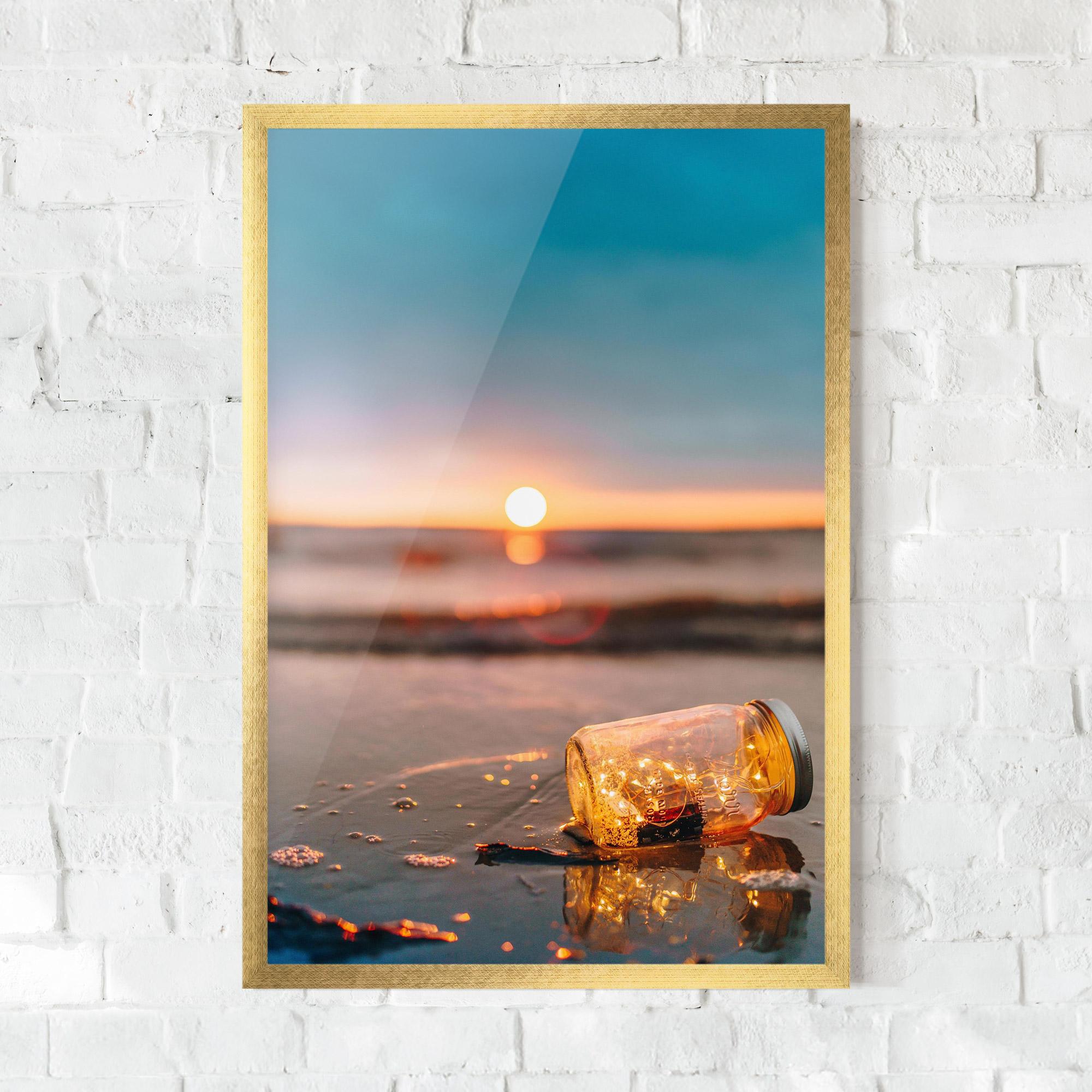 Plakat w Ramie Jar With Lights mockup 0