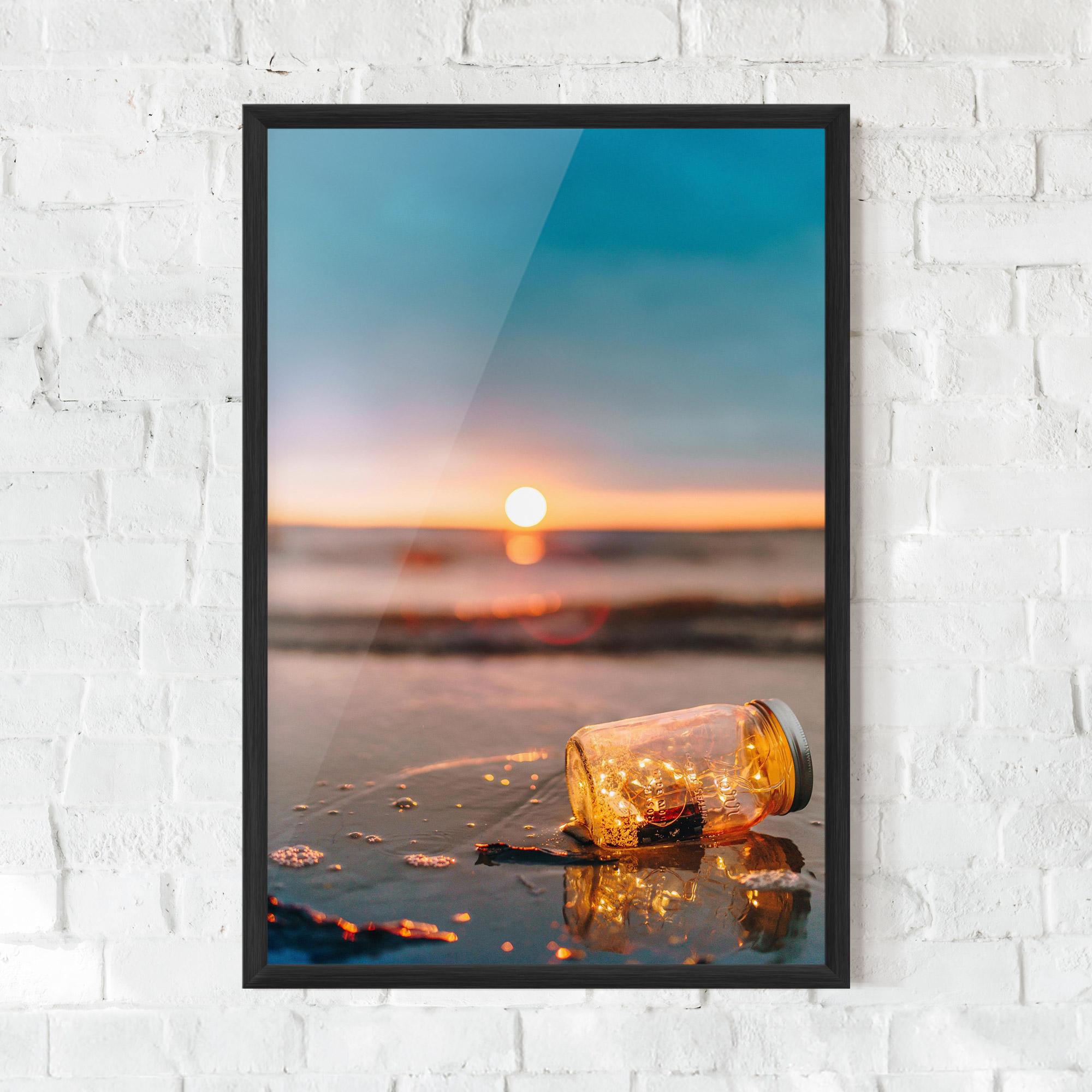 Plakat w Ramie Jar With Lights mockup 0