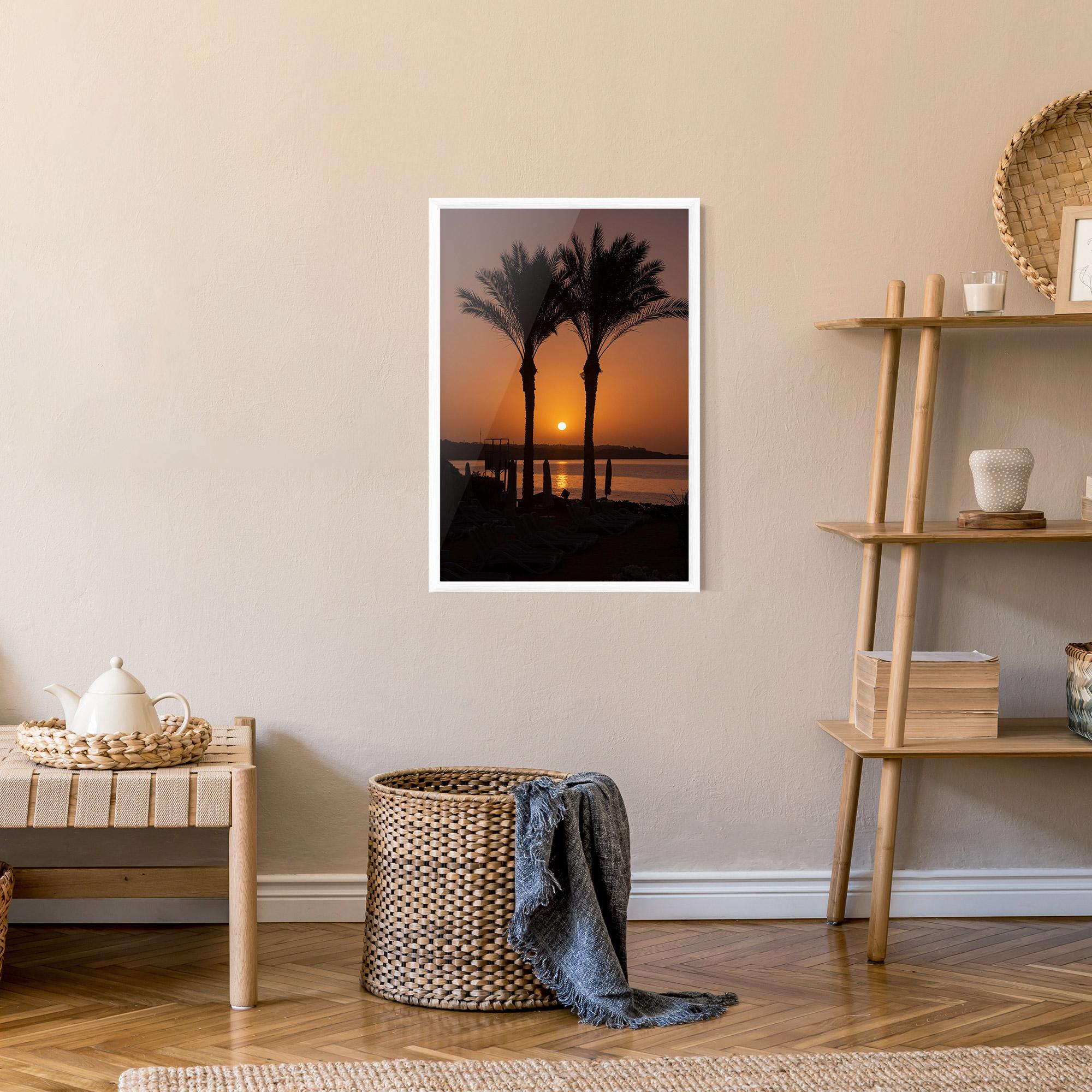 Plakat w Ramie Night Palm mockup 9