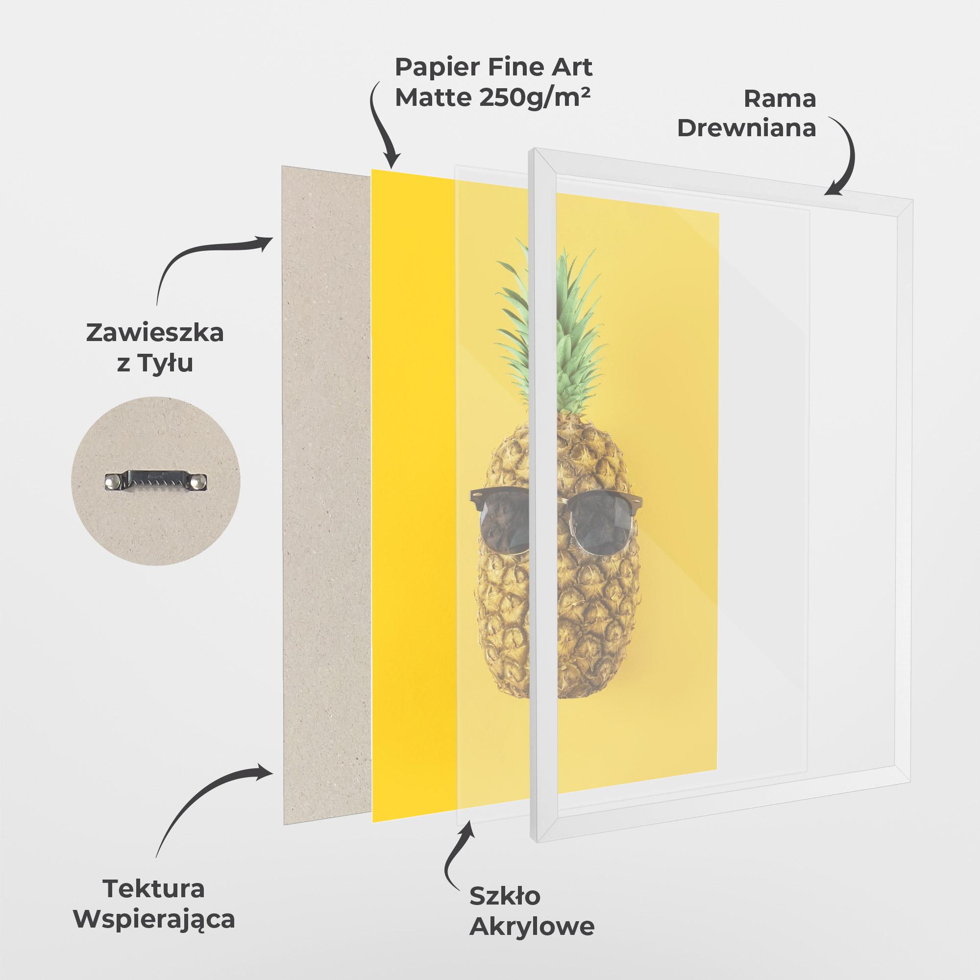 Plakat w Ramie Fresh Pineapple mockup 1