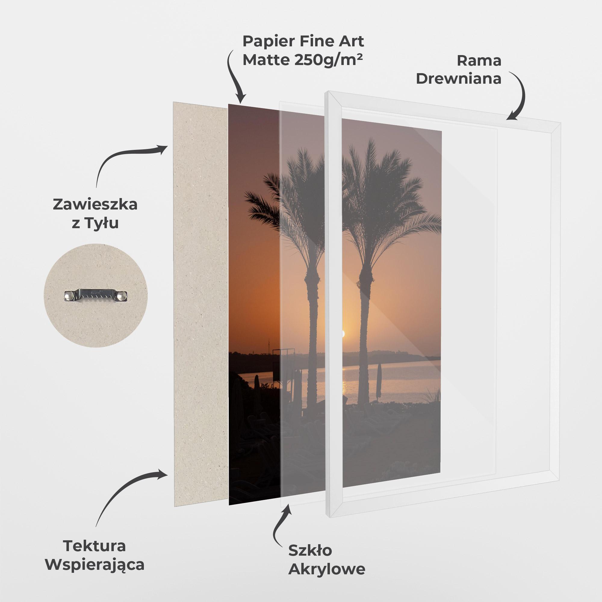 Plakat w Ramie Night Palm mockup 1