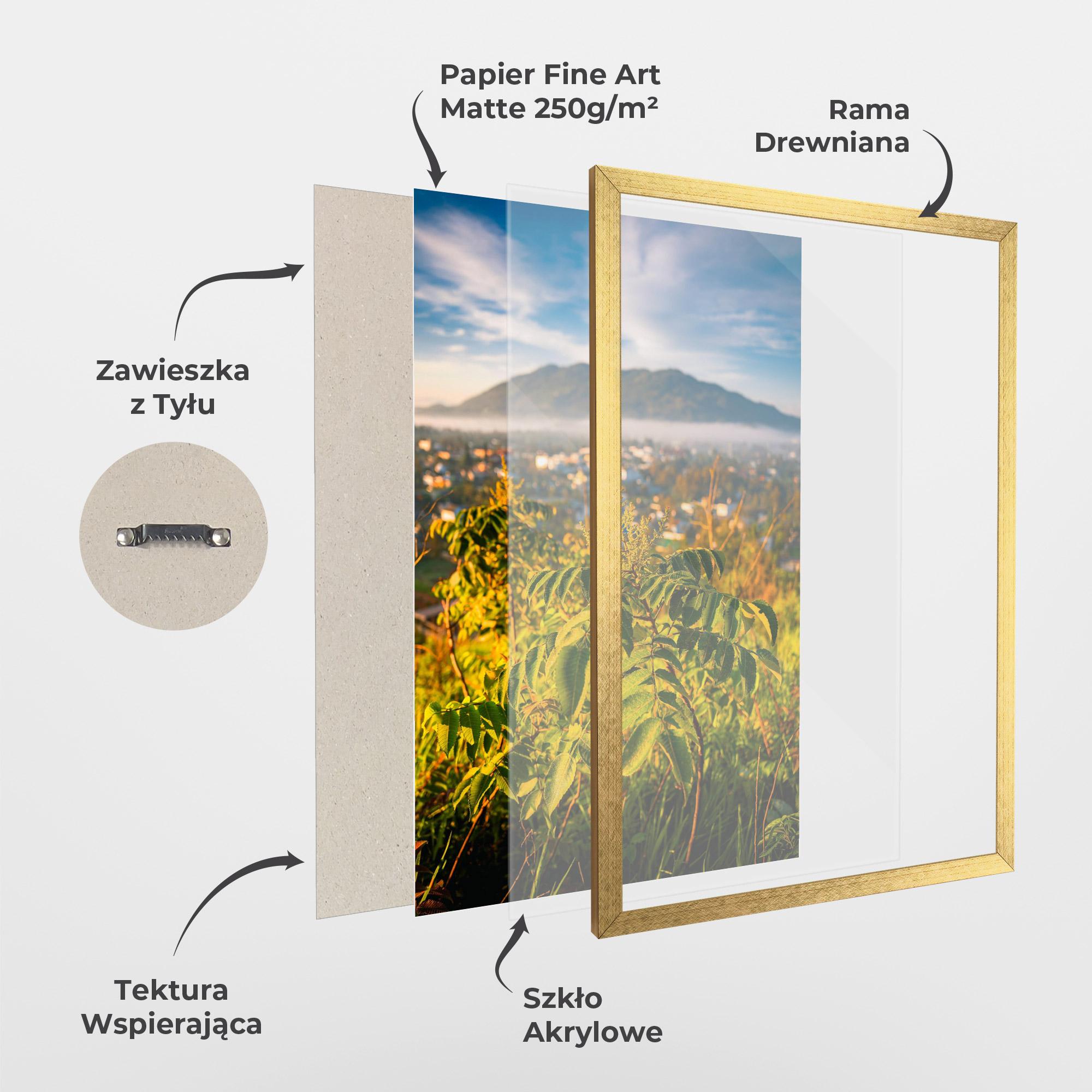 Plakat w Ramie Summer Leaves mockup 1