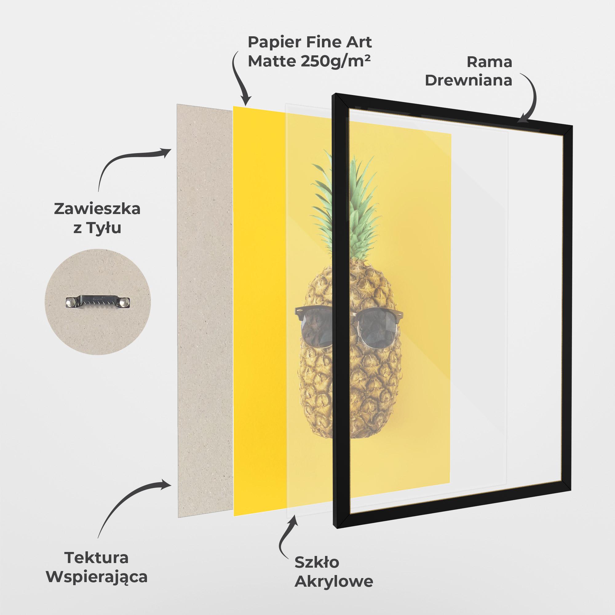 Plakat w Ramie Fresh Pineapple mockup 1