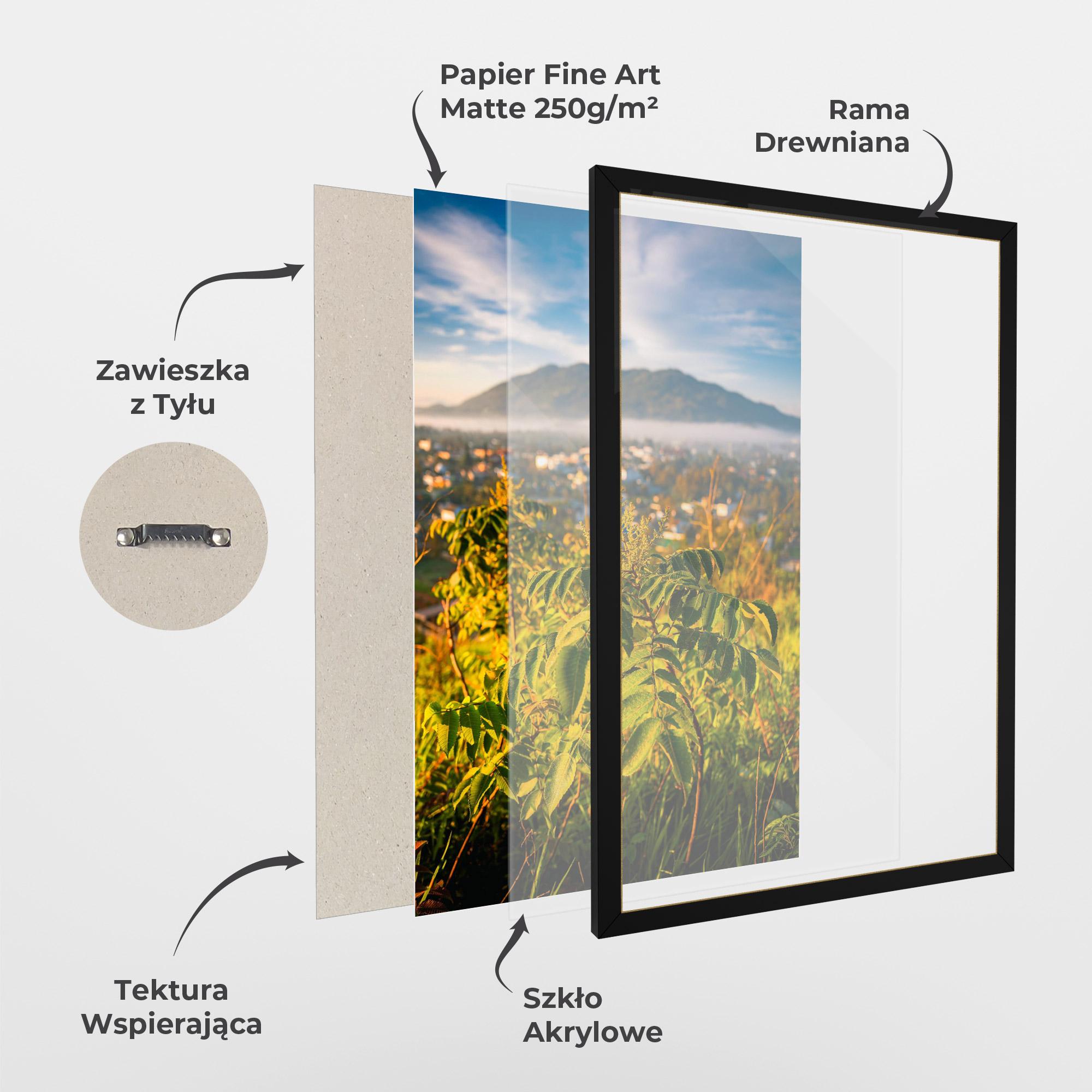 Plakat w Ramie Summer Leaves mockup 1